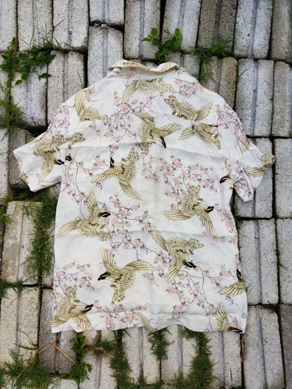 Japanese Brand Oniwa Soto Japan Eagle Motif Rayon Hawaiian Shirt Size US L / EU 52-54 / 3 - 6 Thumbnail