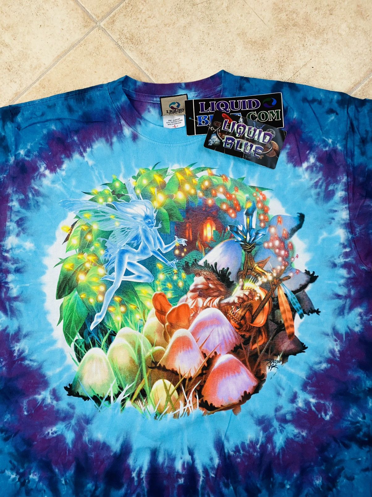 Liquid Blue Mushroom Garden 1999 USA Tie Dye Tee Travis Skott Supreme Size US L / EU 52-54 / 3 - 2 Thumbnail