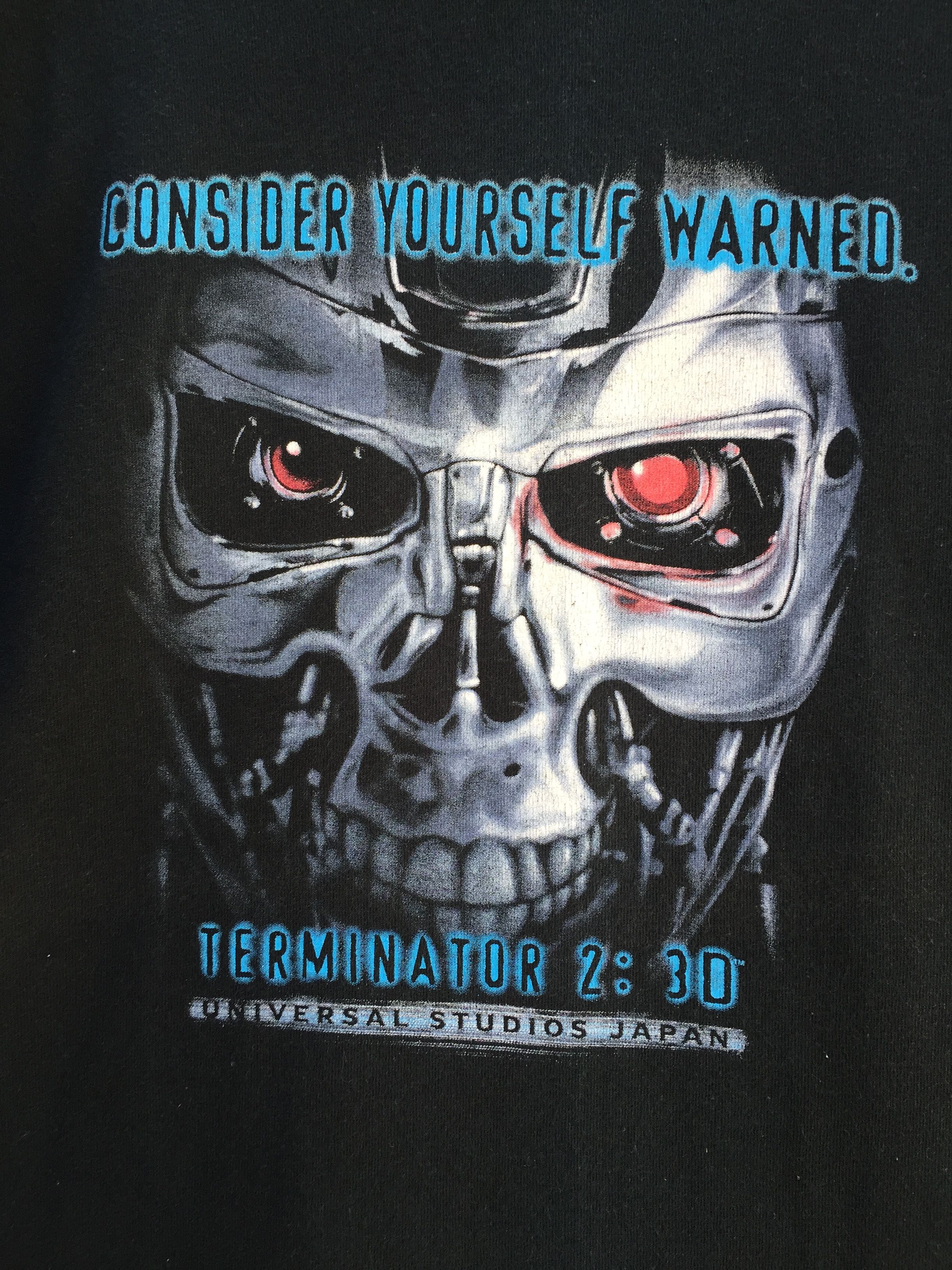 Vintage Vintage 1991 Terminator 2 Consider Yourself Warned Tshirt Size US S / EU 44-46 / 1 - 5 Thumbnail