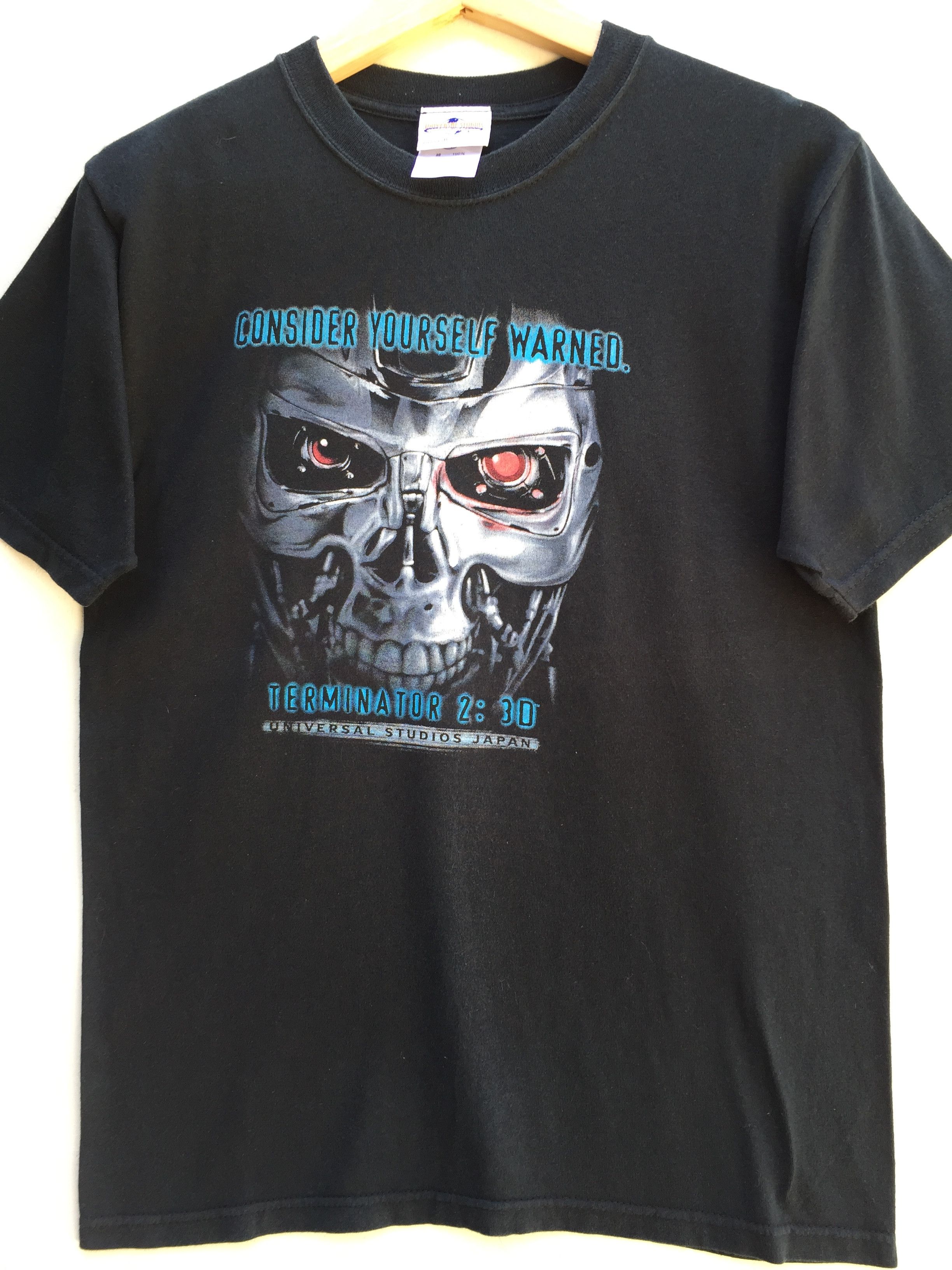 Vintage Vintage 1991 Terminator 2 Consider Yourself Warned Tshirt Size US S / EU 44-46 / 1 - 6 Thumbnail