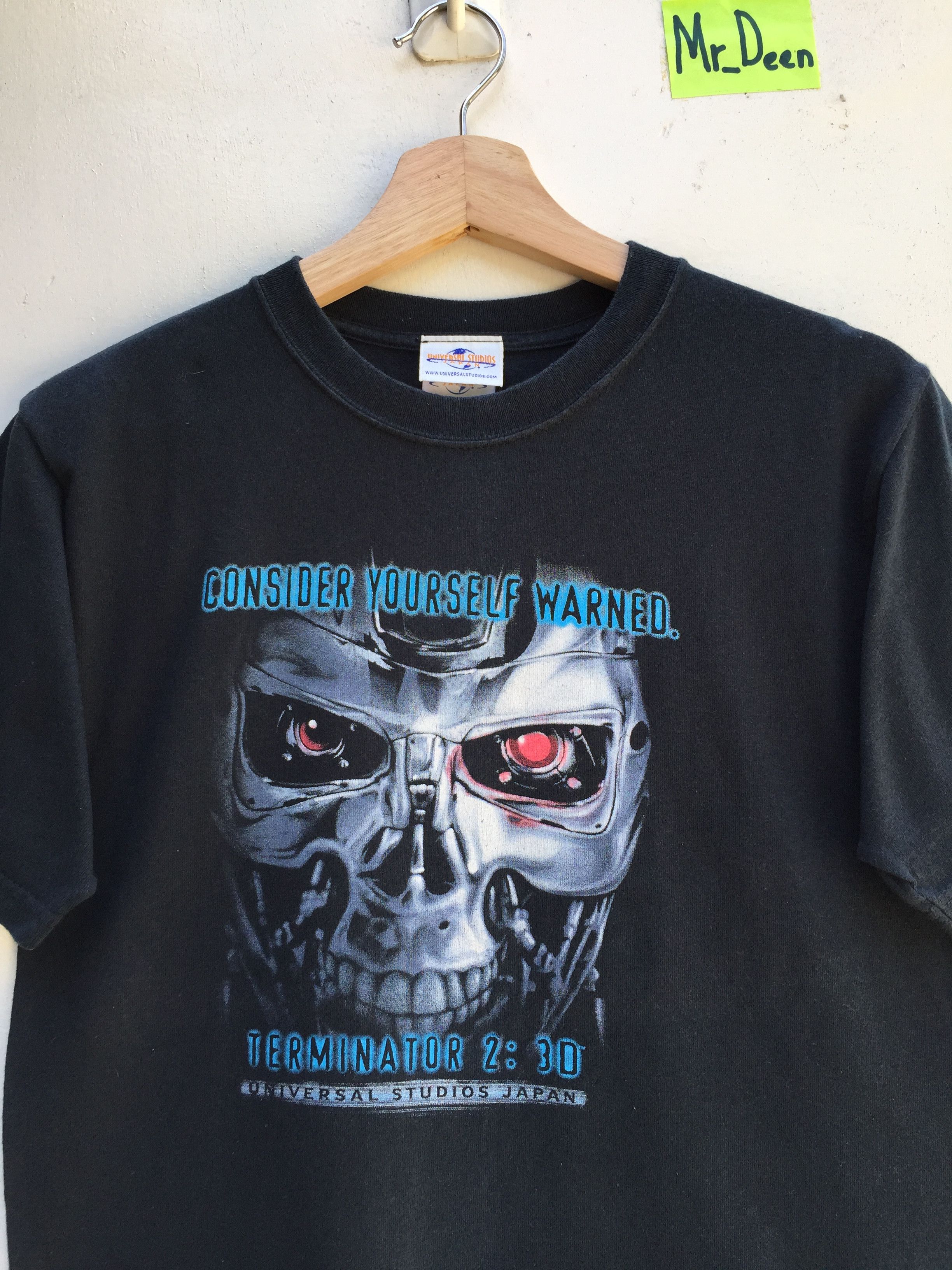 Vintage Vintage 1991 Terminator 2 Consider Yourself Warned Tshirt Size US S / EU 44-46 / 1 - 4 Thumbnail