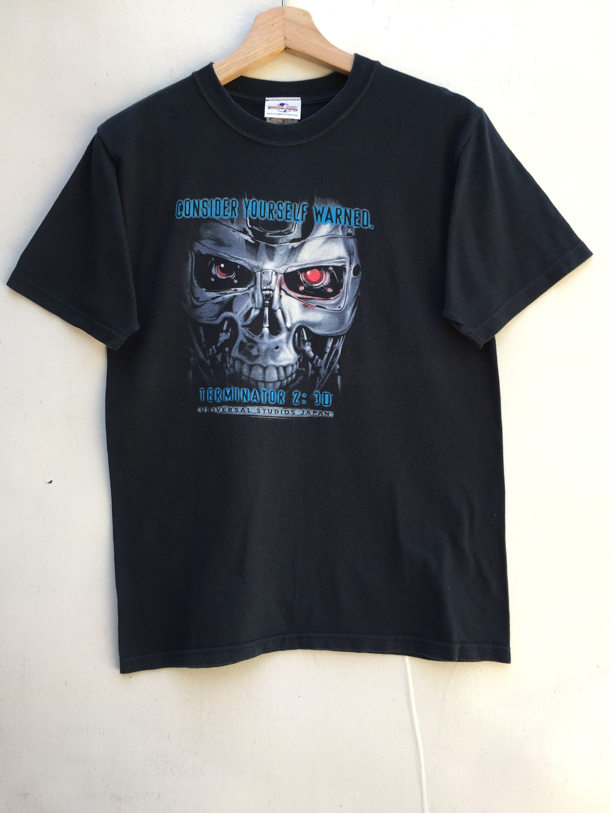 Vintage Vintage 1991 Terminator 2 Consider Yourself Warned Tshirt Size US S / EU 44-46 / 1 - 3 Thumbnail