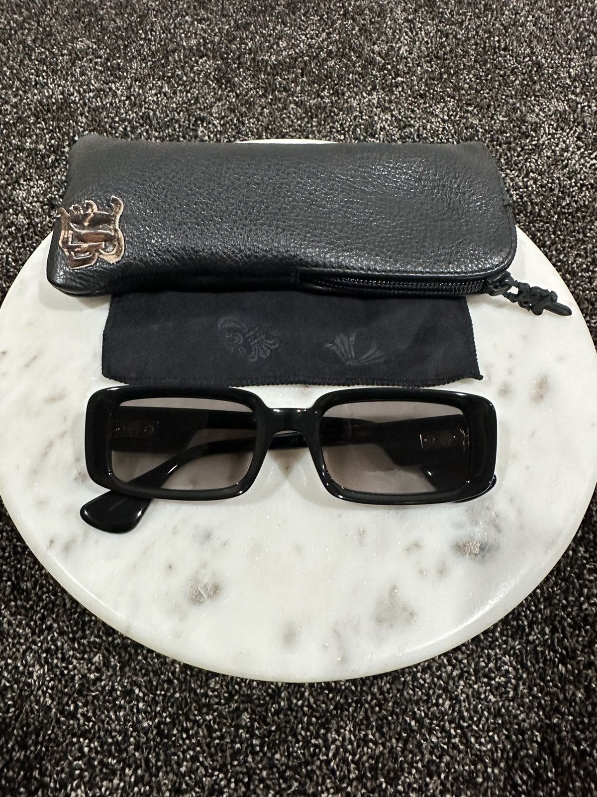 Chrome Hearts Chrome Hearts X Bella Hadid Kink Black 22k Gold Sunglasses Grailed 