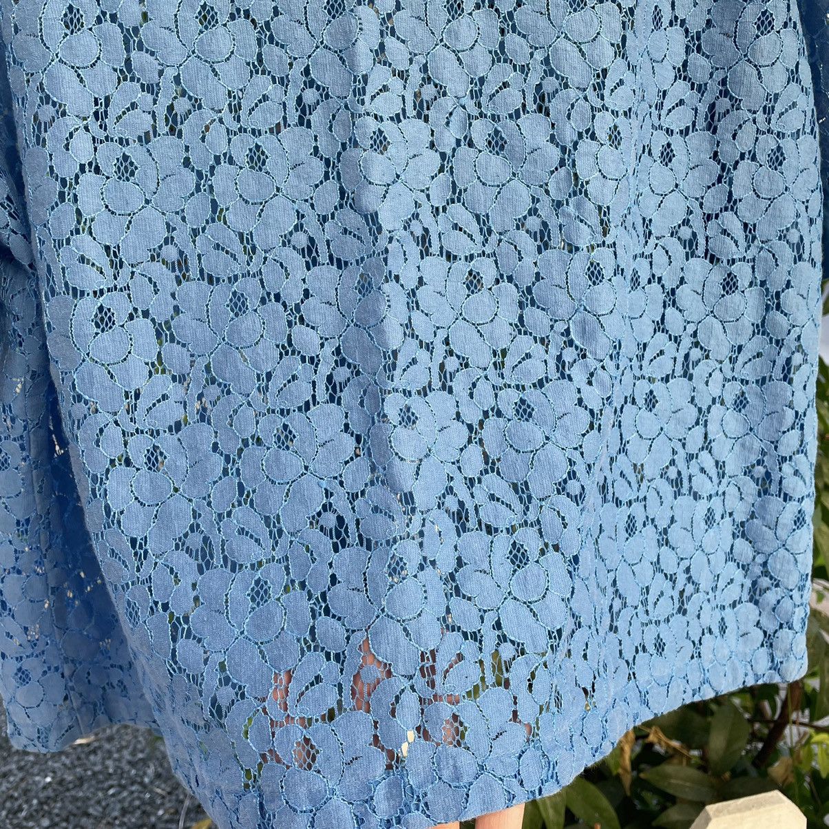 Vintage Vintage Cropped Lace Camp Collar Shirt Floral Bowling Boxy Size US L / EU 52-54 / 3 - 8 Thumbnail