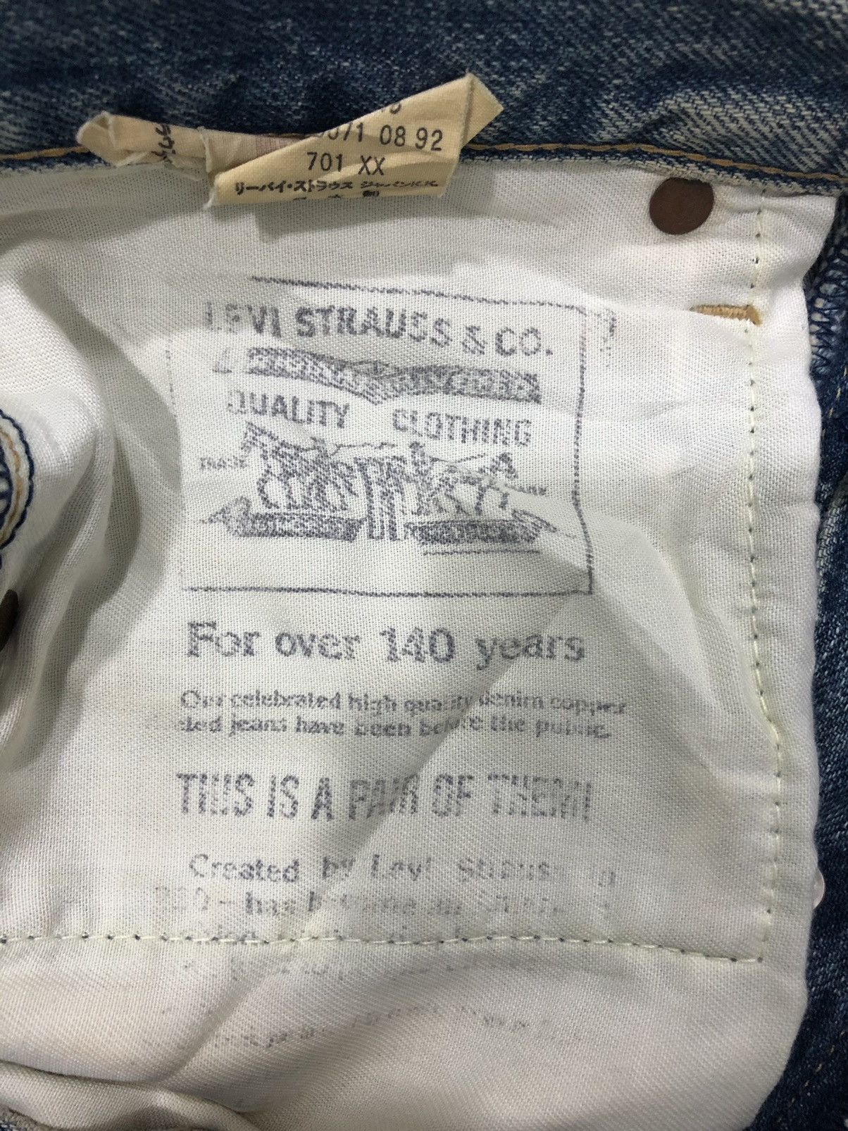 Levi's Vintage Clothing × Vintage RARE VINTAGE LEVIS BIG E JEANS Size US 30 / EU 46 - 11 Thumbnail