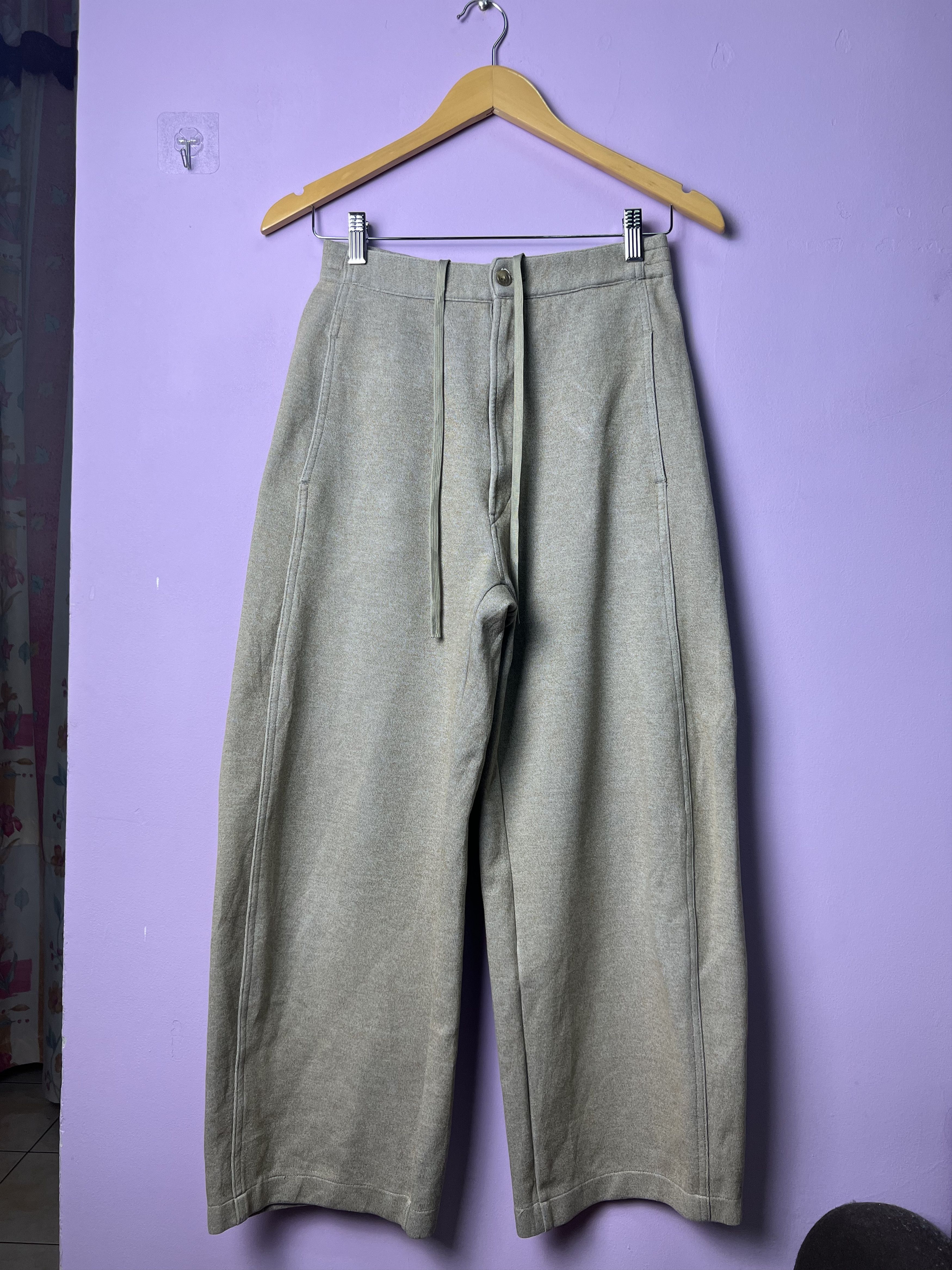 image of Undercover x Uniqlo U Drawstring Cotton Palazzo Pants in Cream, Women's (Size 26)