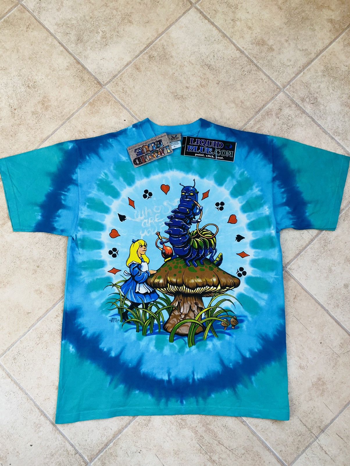 Vintage Alice in Wonderland Liquid Blue USA TieDye Travis Skott | Grailed