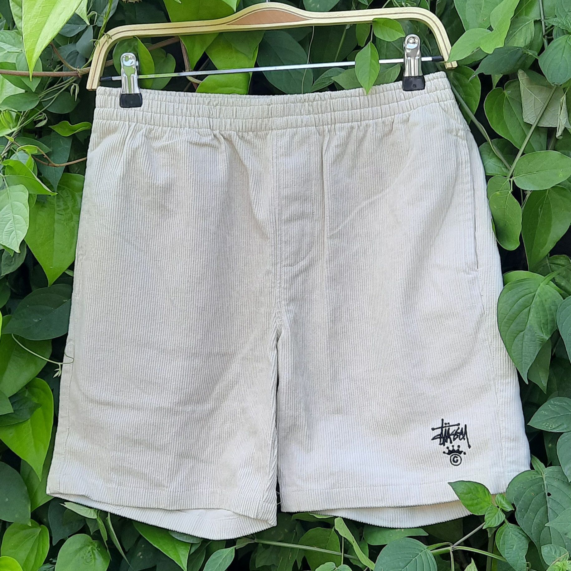 image of Stussy Crown Shorts in Khaki, Men's (Size 28)