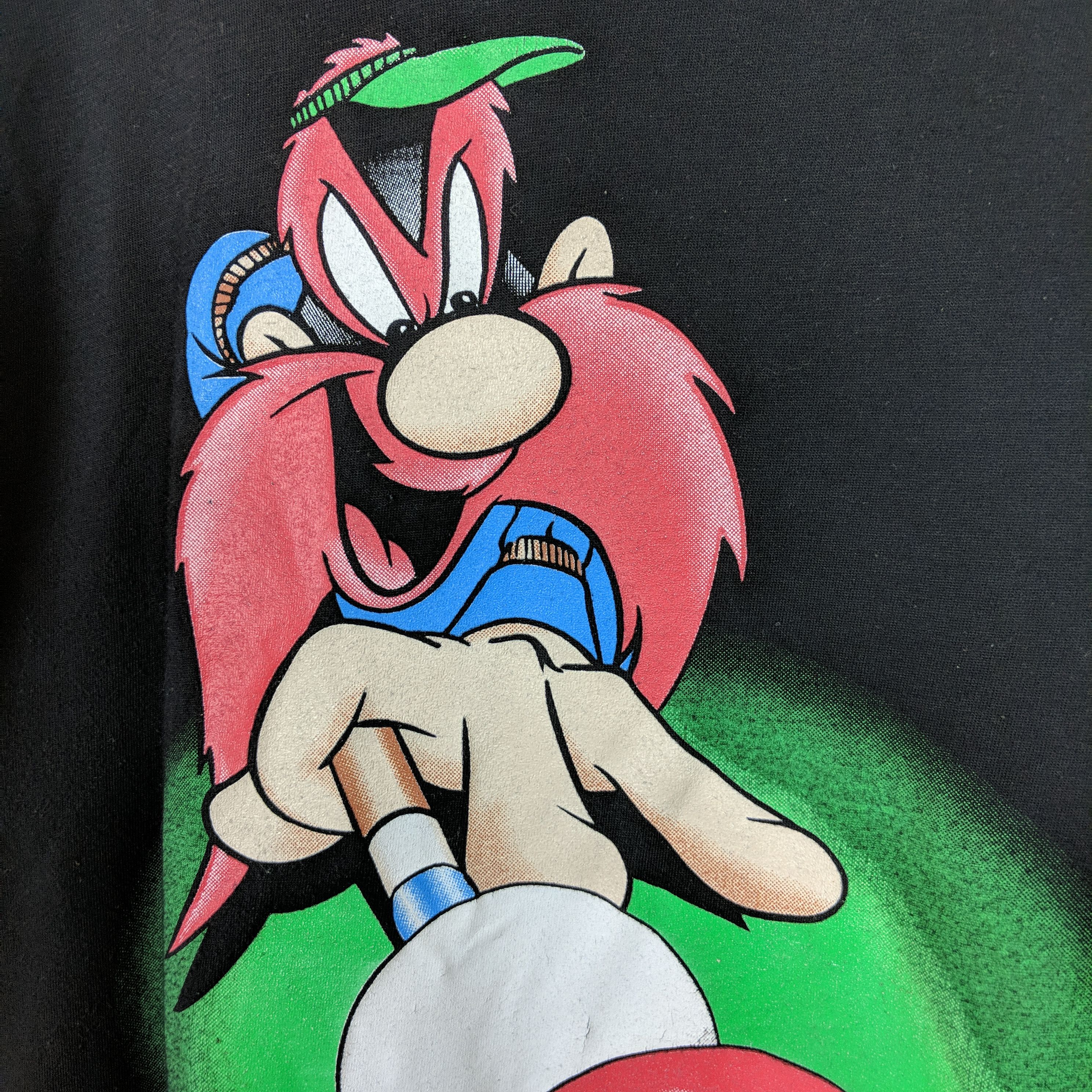 Vintage Vintage 1994 Yosemite Sam Looney Tunes Pool Billiard T-Shirt Size US M / EU 48-50 / 2 - 8 Thumbnail