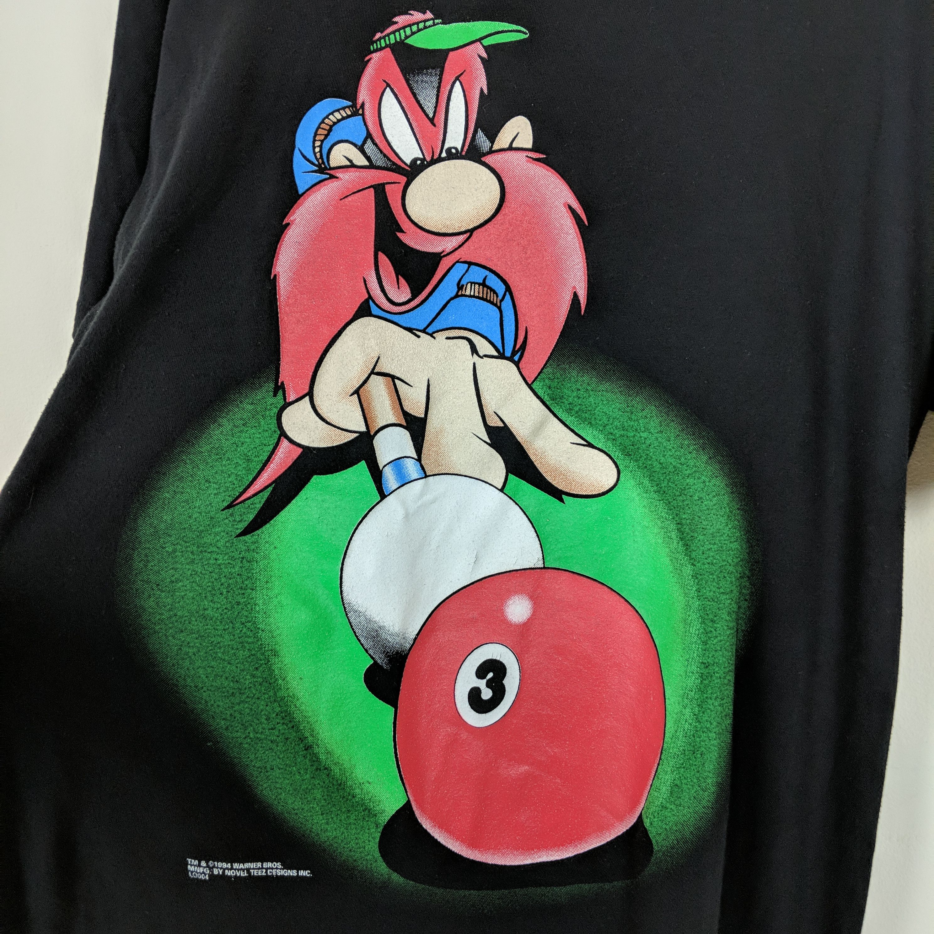 Vintage Vintage 1994 Yosemite Sam Looney Tunes Pool Billiard T-Shirt Size US M / EU 48-50 / 2 - 3 Thumbnail
