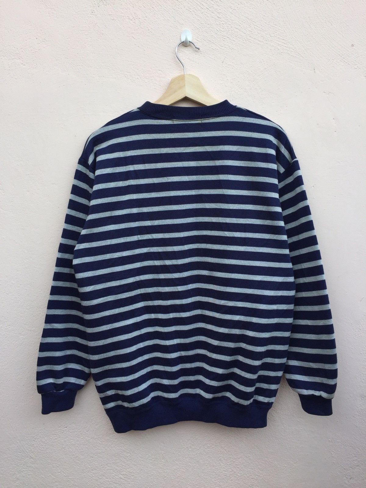 Designer × Pierre Balmain × Vintage Vintage Pierre Balmain Paris Stripe Crewneck Size US L / EU 52-54 / 3 - 2 Thumbnail