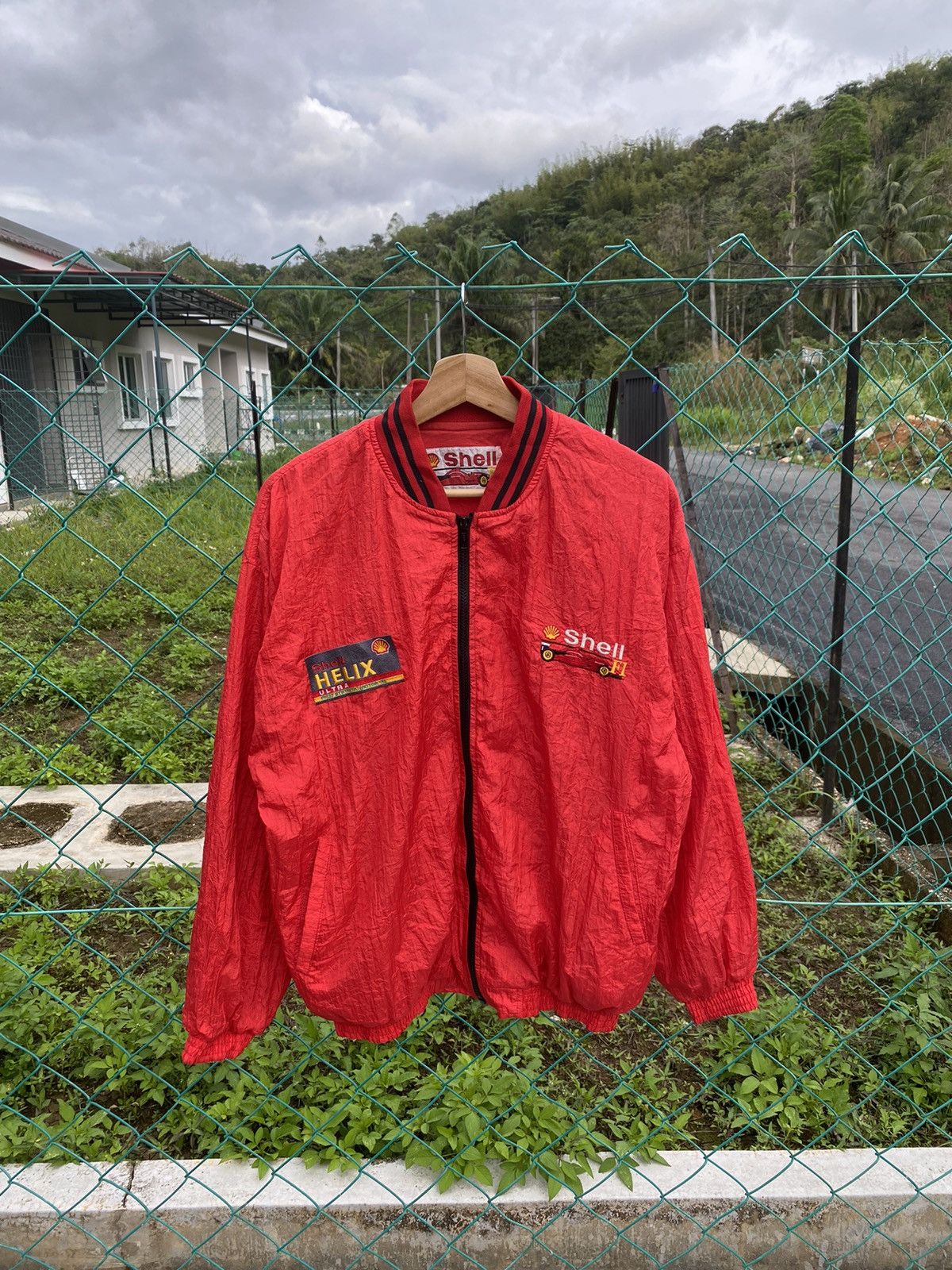 Formula 1 Vintage Shell F1 Woven Logo zip up jacket Size US L / EU 52-54 / 3 - 2 Thumbnail
