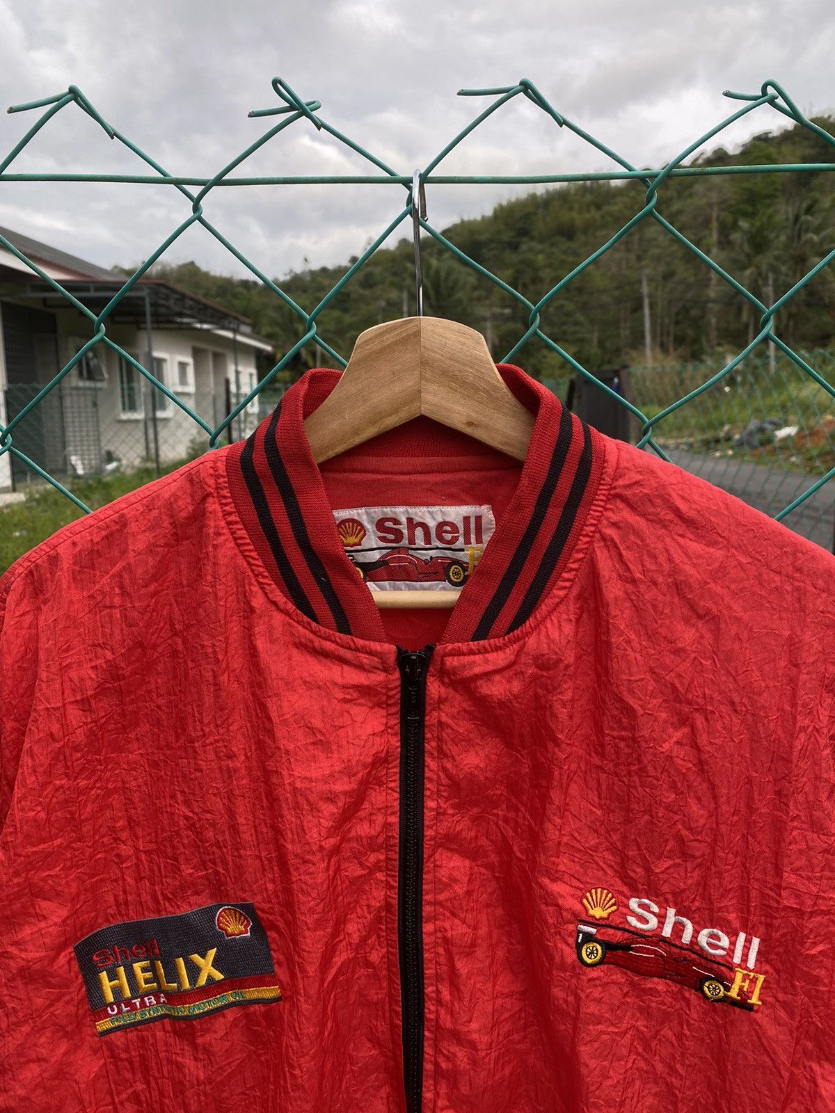 Formula 1 Vintage Shell F1 Woven Logo zip up jacket Size US L / EU 52-54 / 3 - 4 Thumbnail