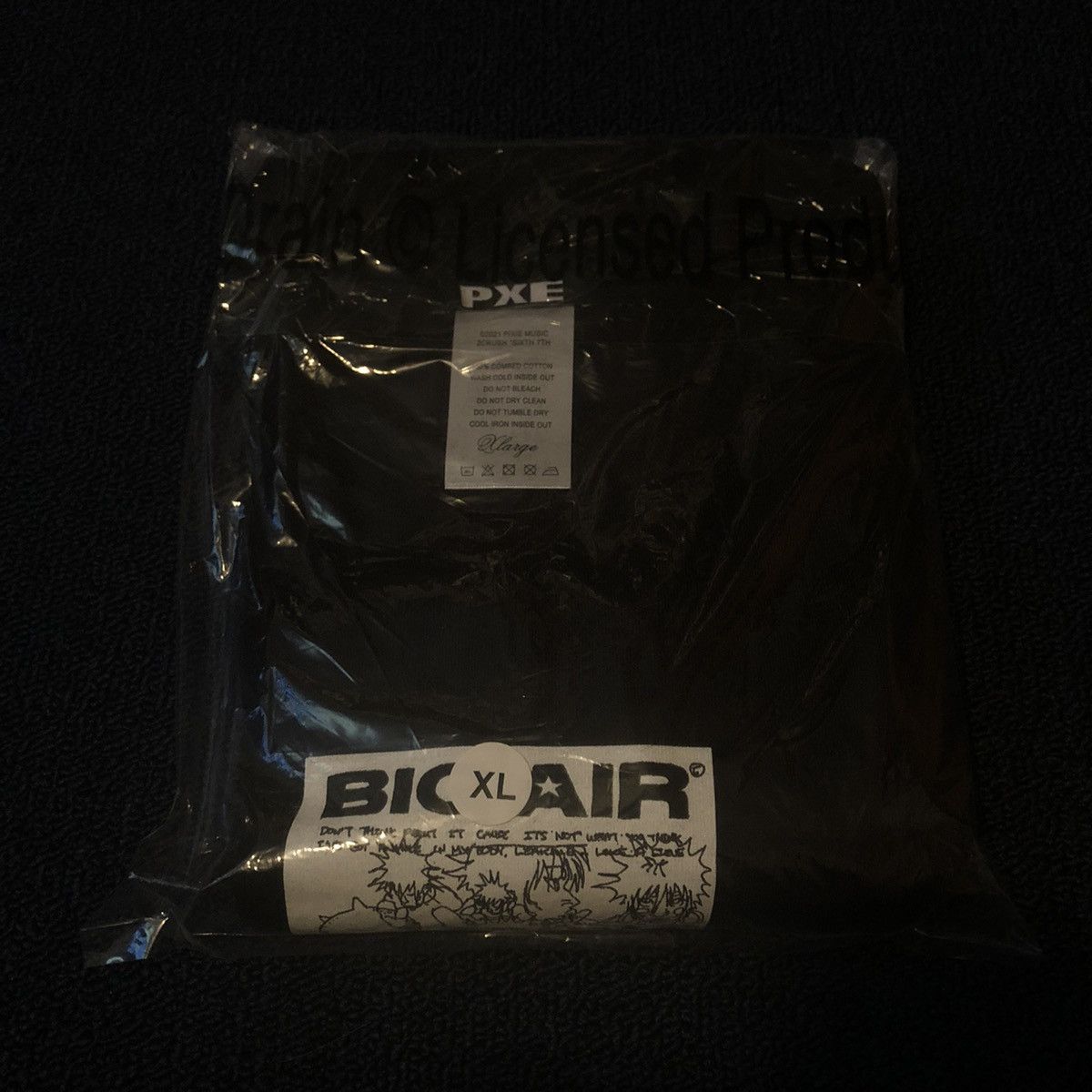 Drain Gang × Sad Boys Ecco2k for Drain Gang Big Air PXE Black Tee Shirt Size US XL / EU 56 / 4 - 2 Thumbnail