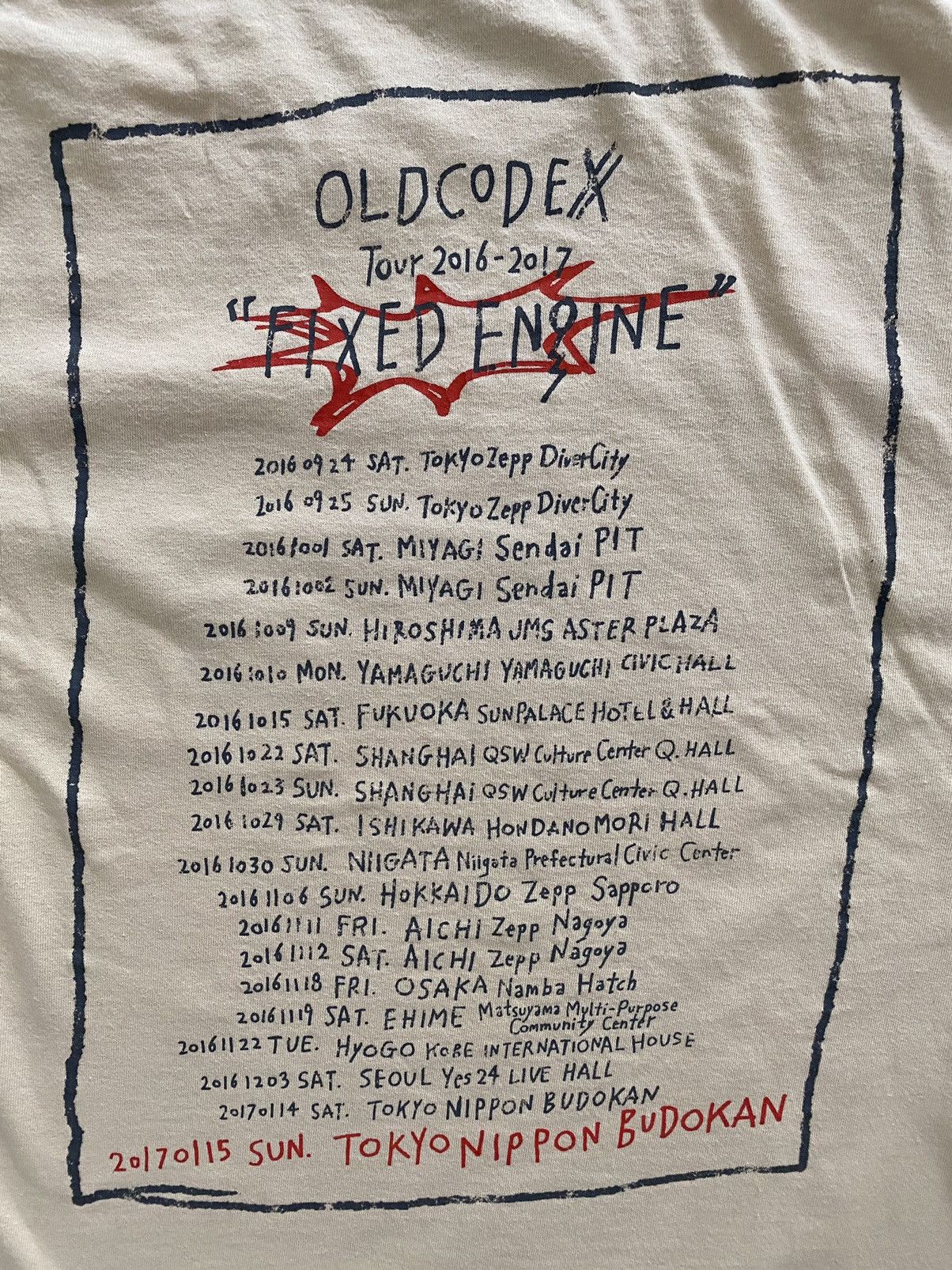 Band Tees × Japanese Brand × Vintage OLDCODEX Rock Band Japan Punk Tour T-Shirt Size US L / EU 52-54 / 3 - 5 Thumbnail