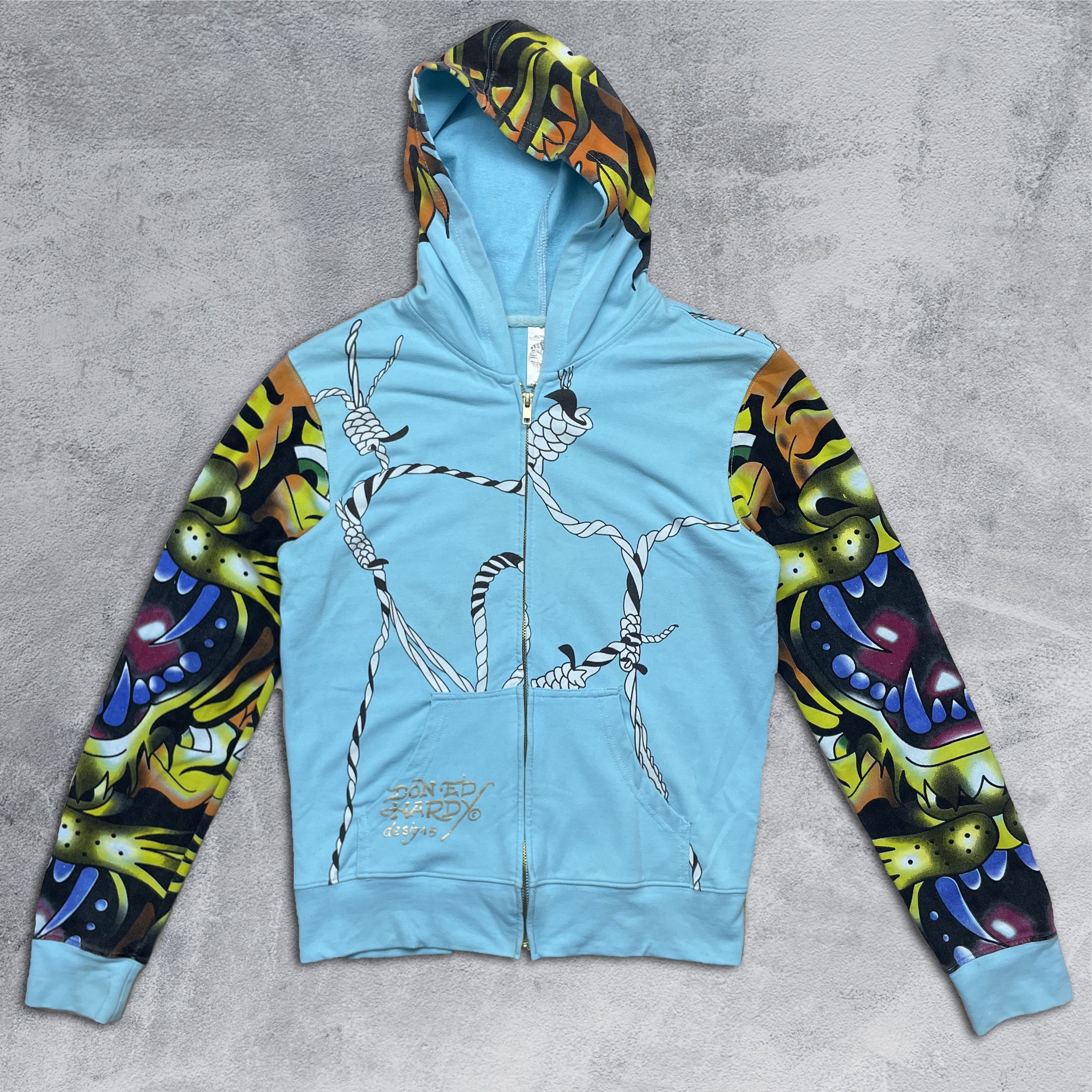 Christian Audigier × Ed Hardy × Vintage Christian Audigier Ed Hardy Vintage Full Zip Hoodie Size US S / EU 44-46 / 1 - 2 Thumbnail