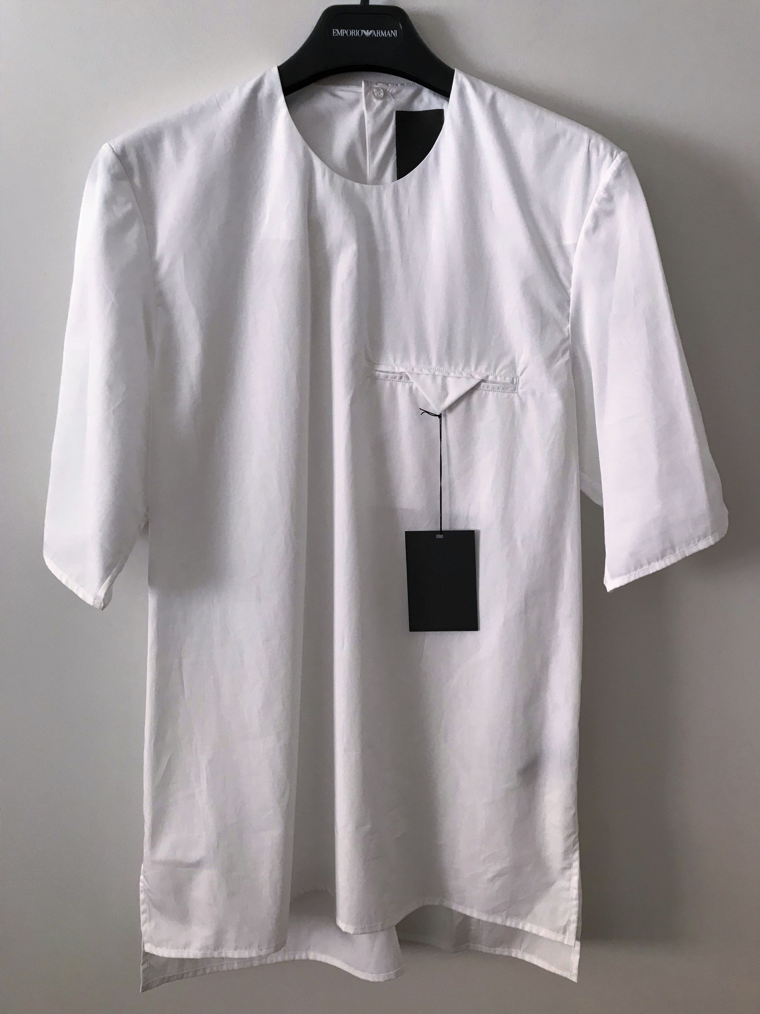 image of Siki Im Size 1 / Small - White Short Sleeve Poplin Shirt - Ss15, Men's
