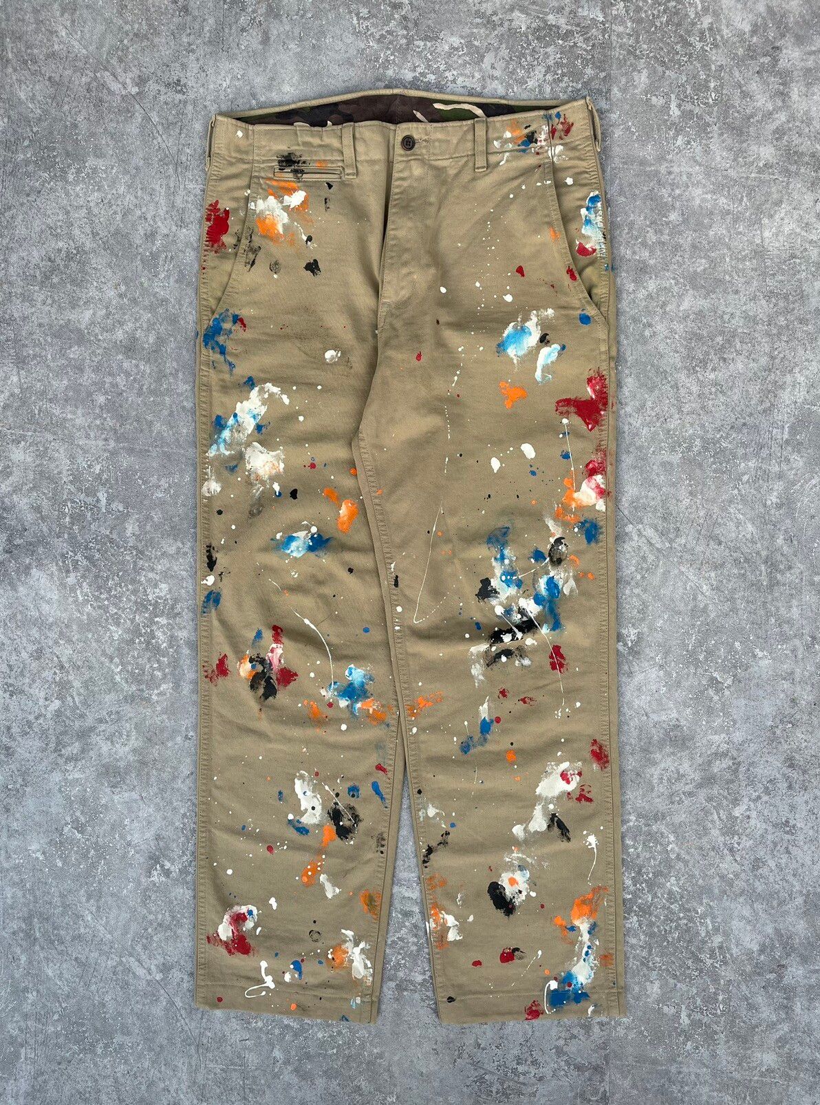 Comme des Garcons AD2011 Painted Splatter Pants Size US 34 / EU 50 - 1 Preview
