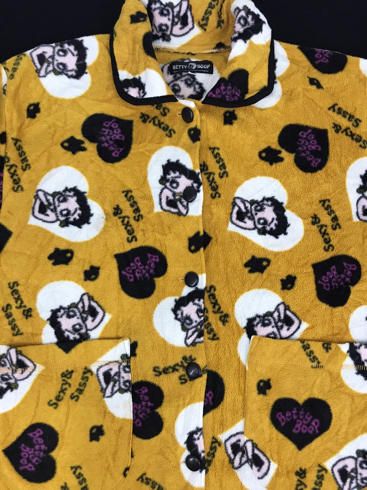 Cartoon Network Betty Boop All Over Printed Fleece Pajama Jacket Robe Size L / US 10 / IT 46 - 3 Thumbnail