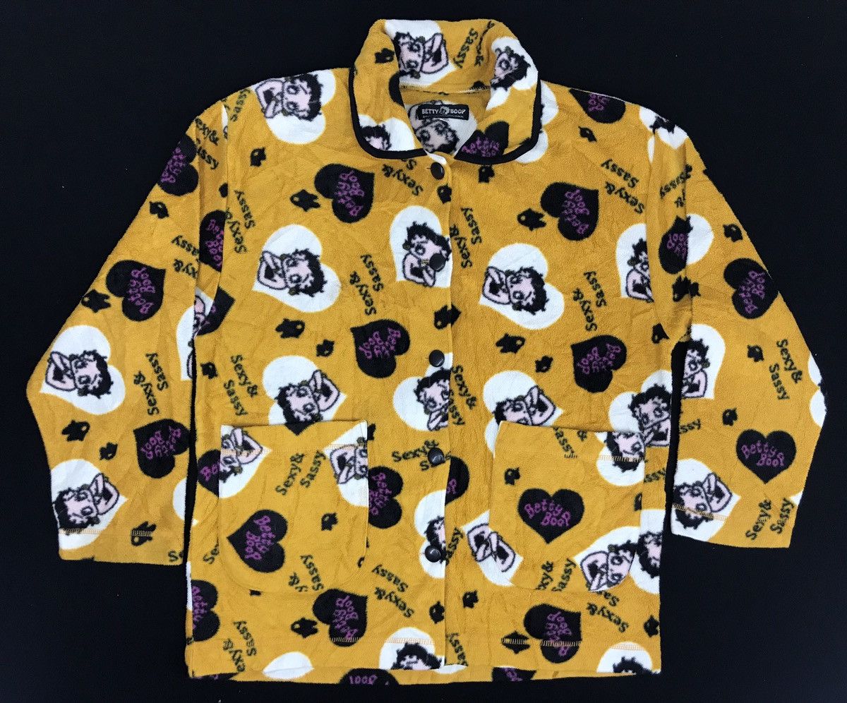 Cartoon Network Betty Boop All Over Printed Fleece Pajama Jacket Robe Size L / US 10 / IT 46 - 1 Thumbnail