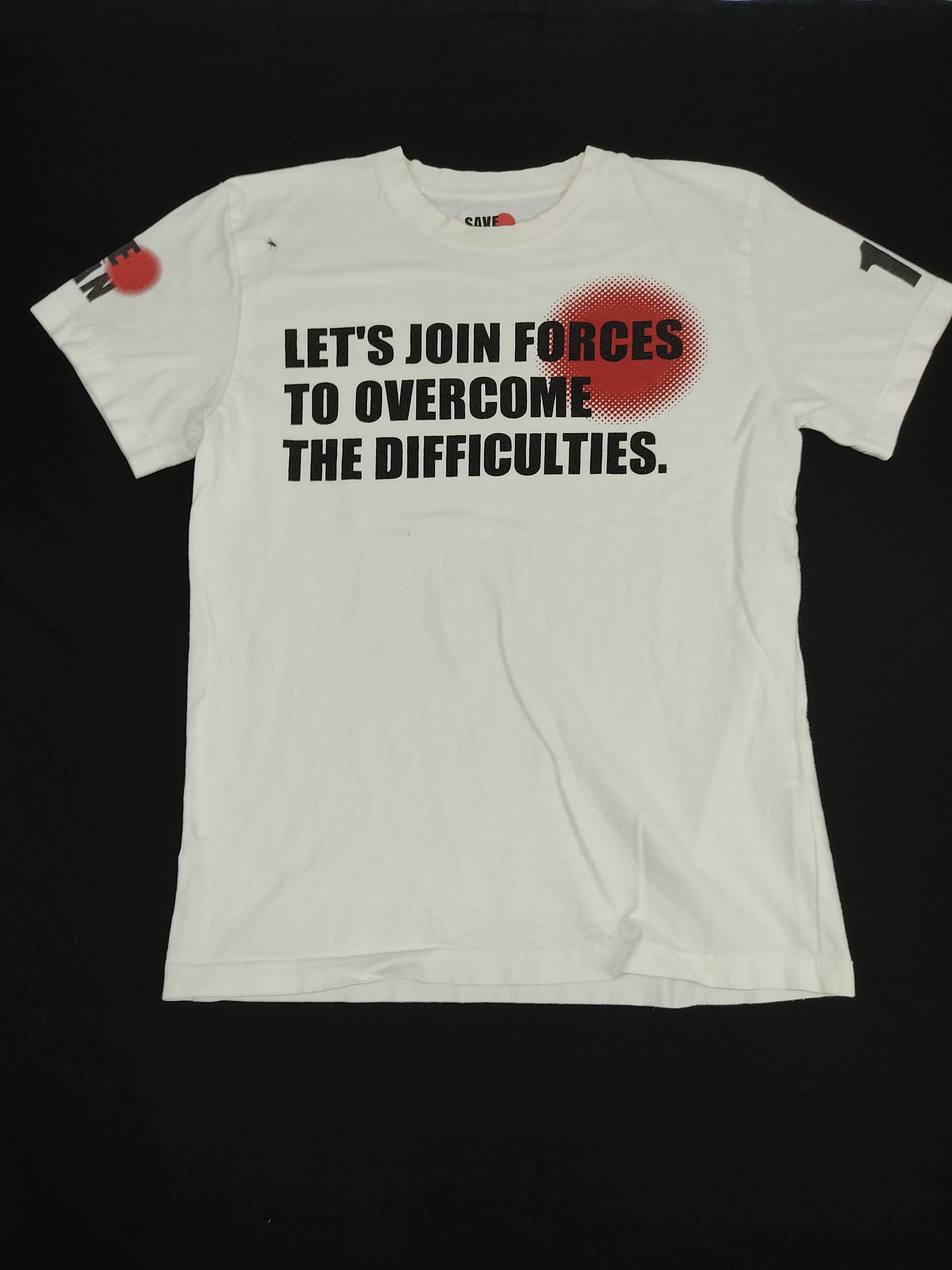 Japanese Brand Save Japan Promo Printed Tsunami Disaster Volunteer Tee Size M / US 6-8 / IT 42-44 - 1 Thumbnail