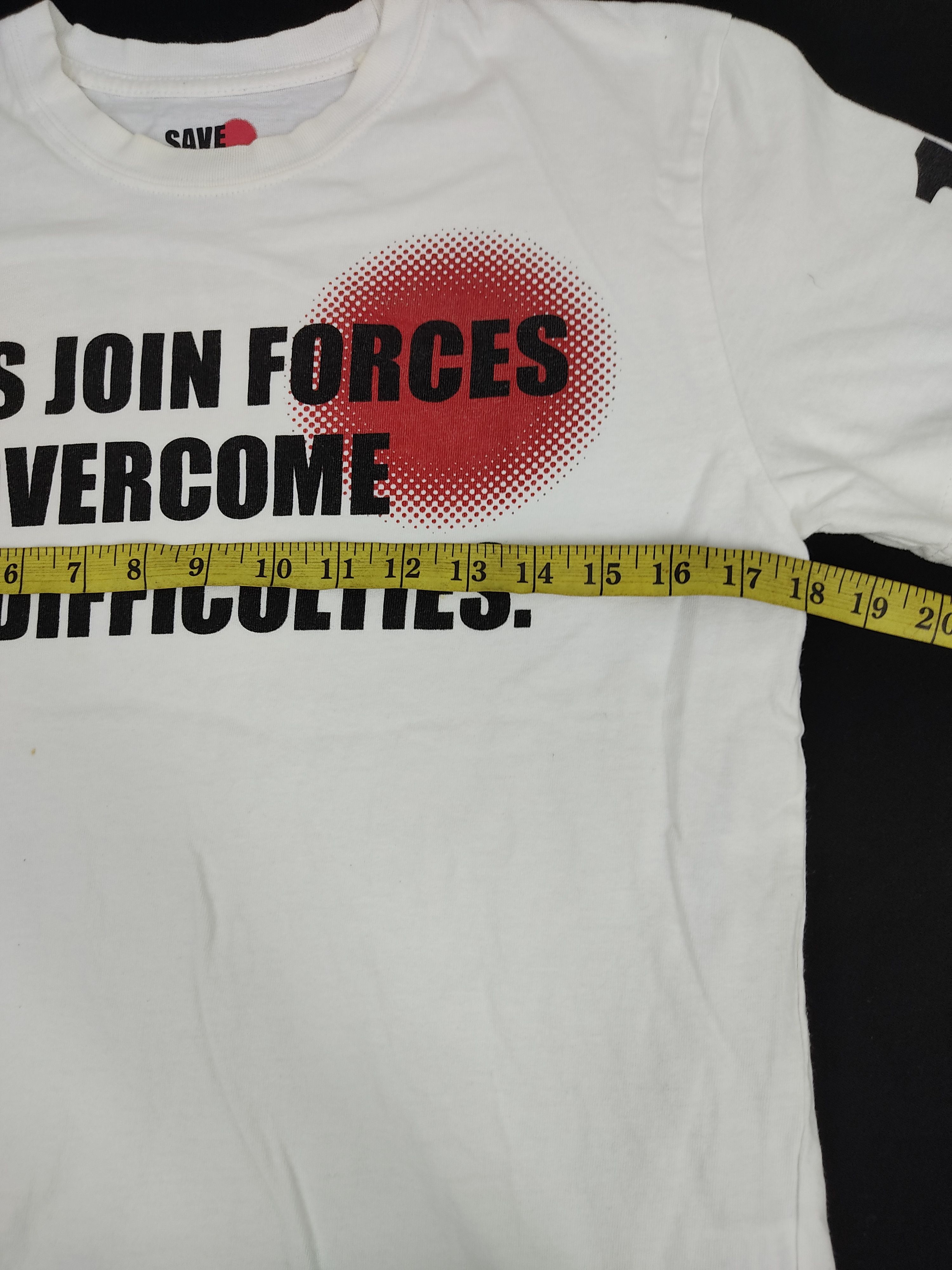 Japanese Brand Save Japan Promo Printed Tsunami Disaster Volunteer Tee Size M / US 6-8 / IT 42-44 - 4 Thumbnail