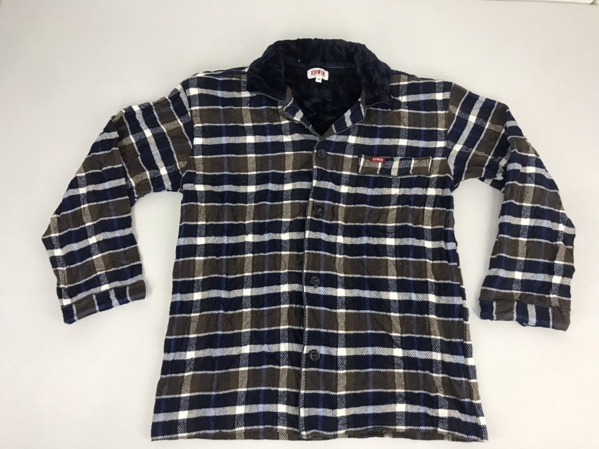 Edwin Sherpa Inner Flannel Edwin Plaid Checked Work Wear Size US M / EU 48-50 / 2 - 1 Thumbnail