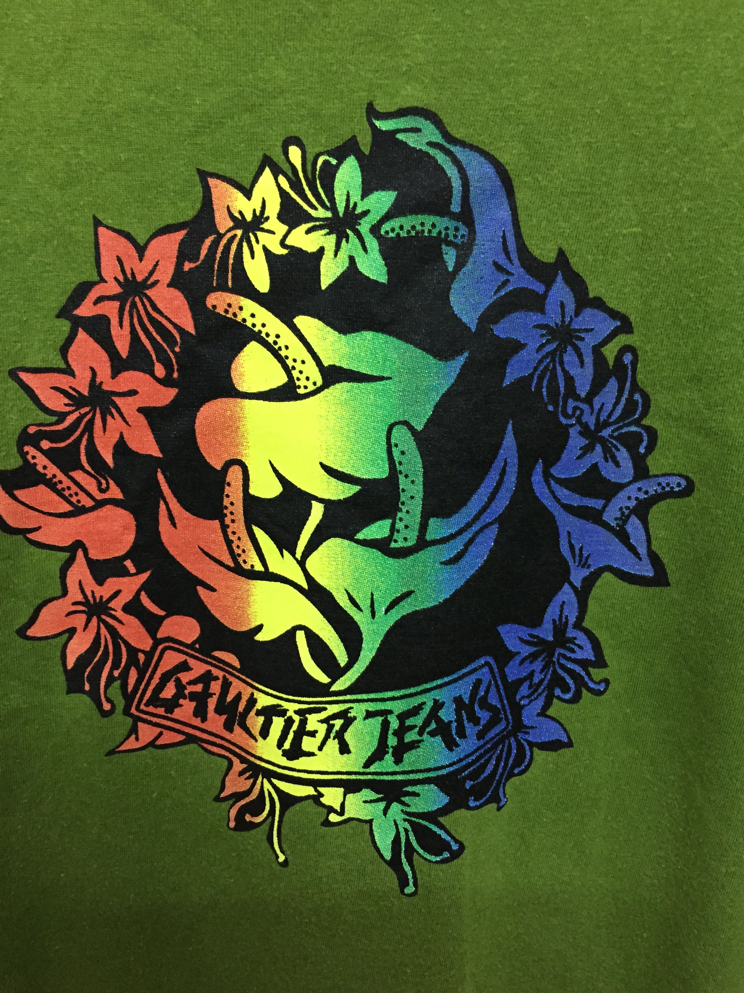 Jean Paul Gaultier 90's Jean Paul GAULTIER rasta floral tee Size US S / EU 44-46 / 1 - 5 Thumbnail
