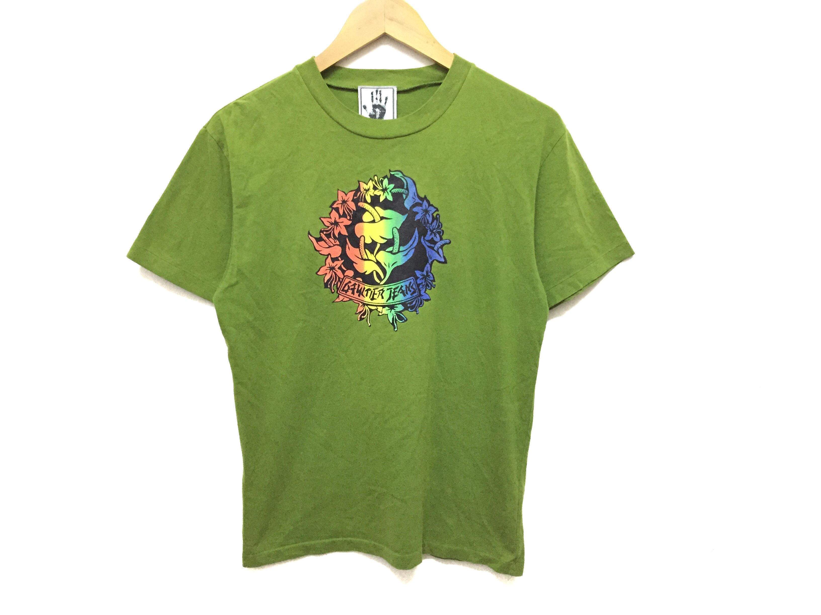 Jean Paul Gaultier 90's Jean Paul GAULTIER rasta floral tee Size US S / EU 44-46 / 1 - 2 Thumbnail