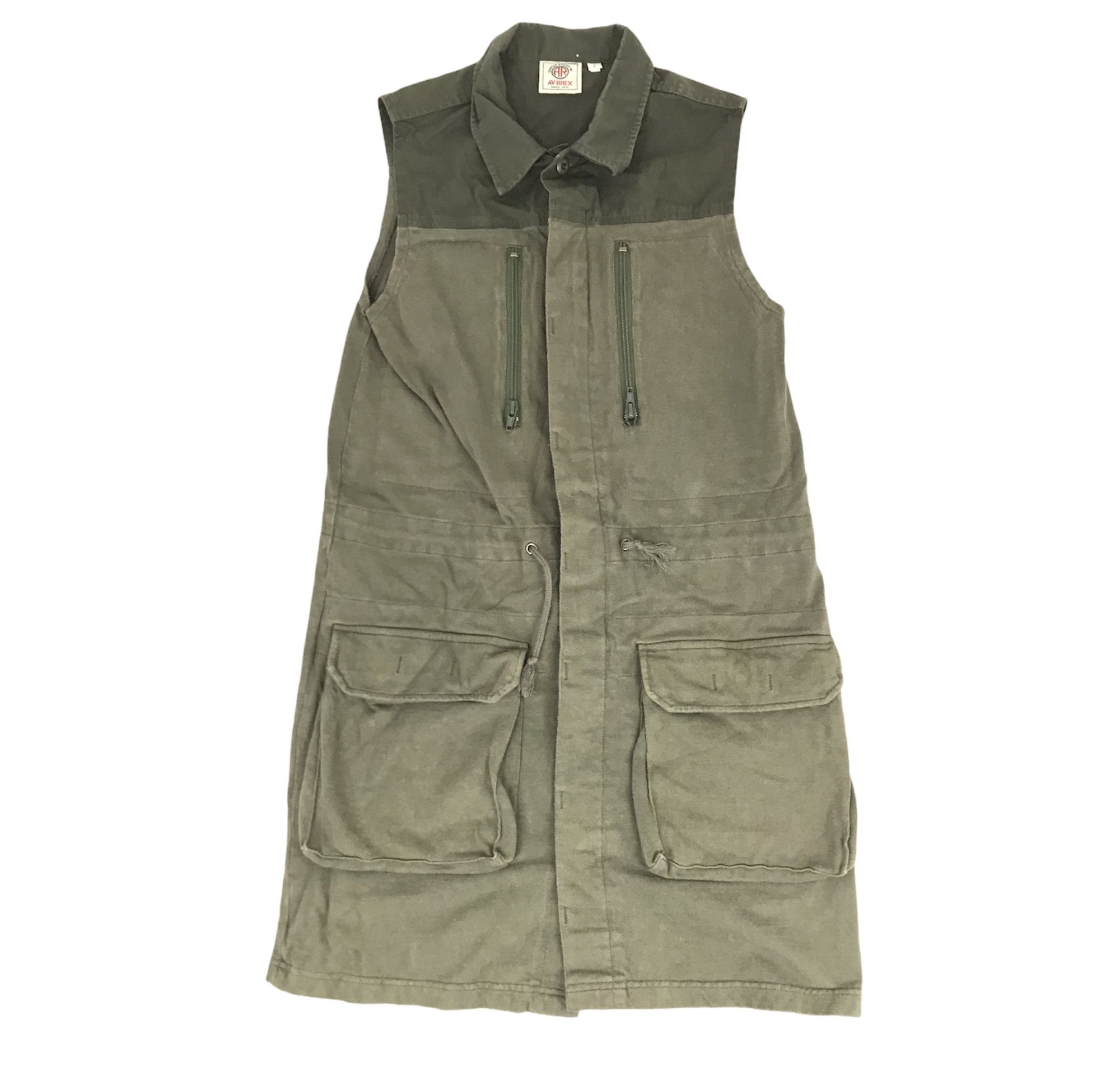 Vintage United State Of Avirex Sleeveless Vest Long Jacket