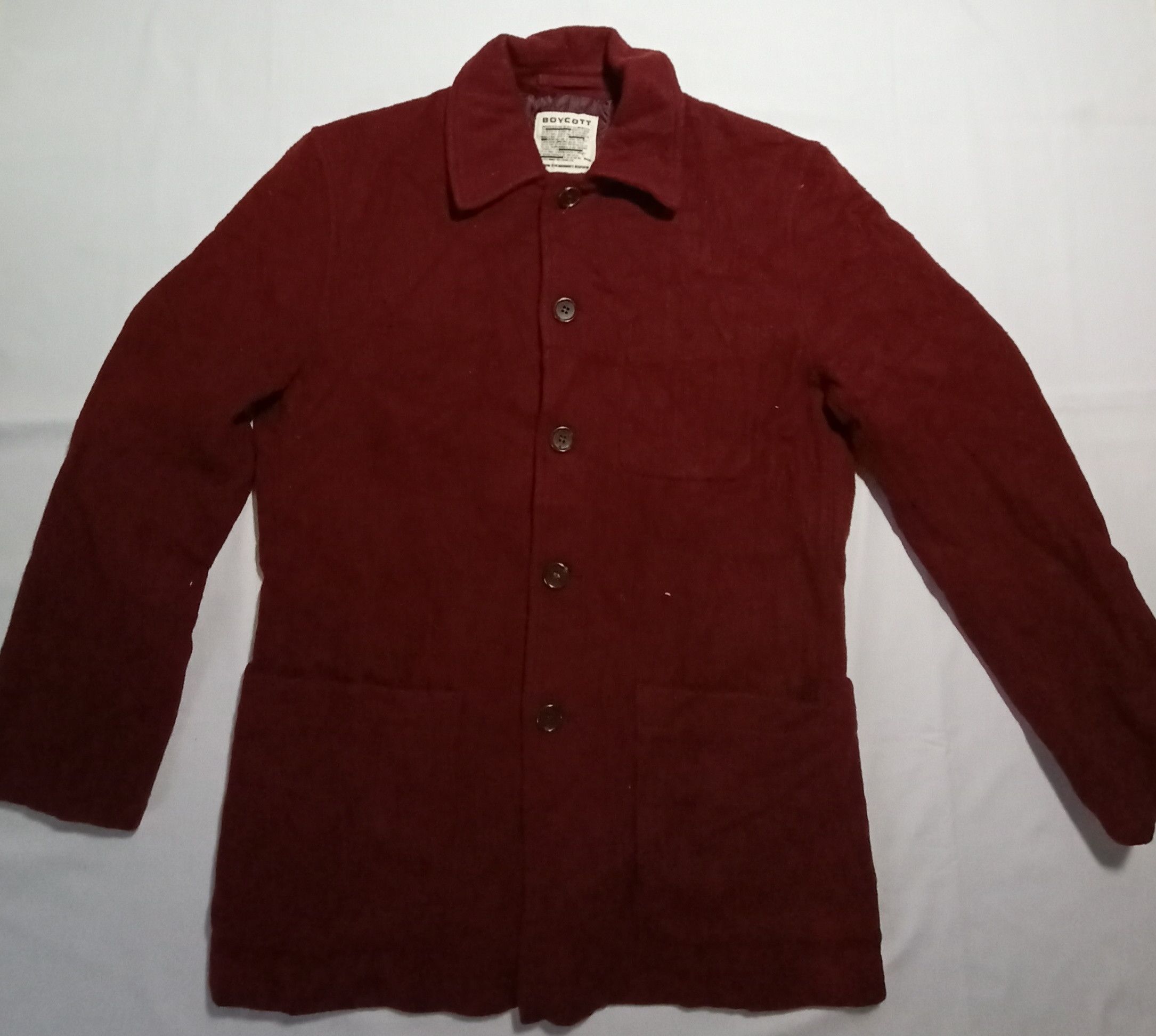 Boycott Heavy Cotton Long Coats Button Up Parka