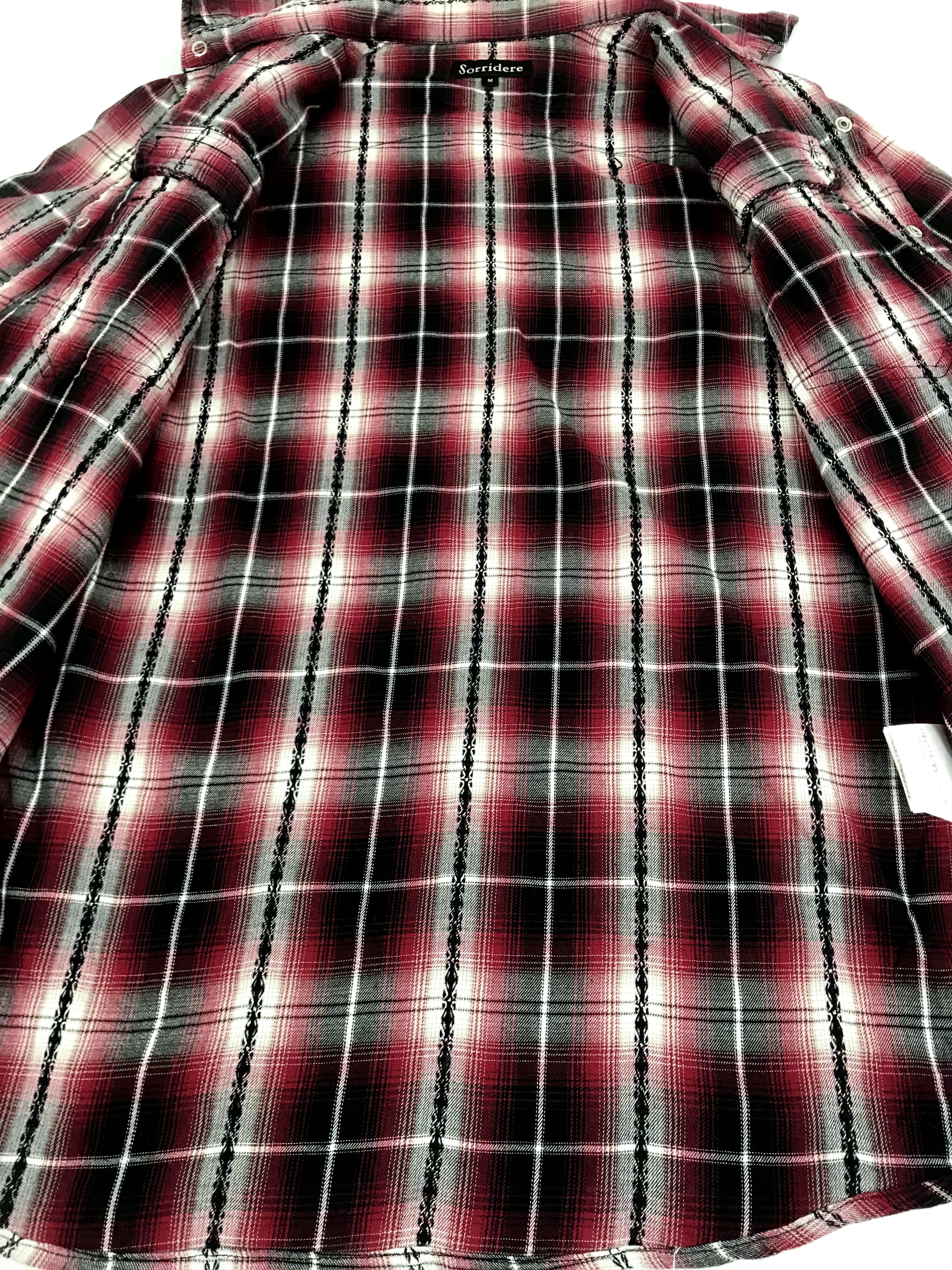 Flannel Sorridere Snap Button Shadow Plaid Checked Flannel Shirt Size US S / EU 44-46 / 1 - 5 Thumbnail