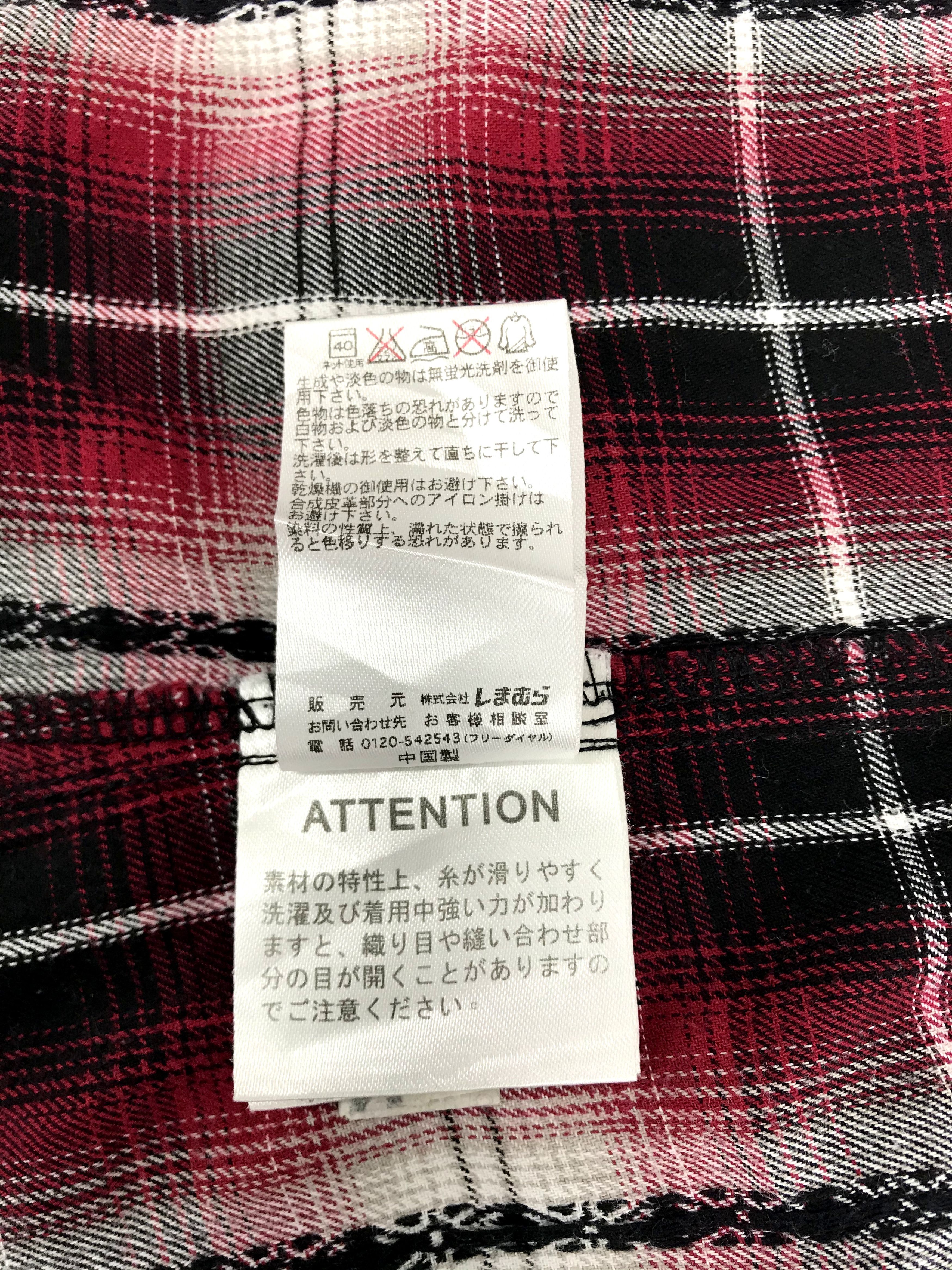 Flannel Sorridere Snap Button Shadow Plaid Checked Flannel Shirt Size US S / EU 44-46 / 1 - 9 Thumbnail