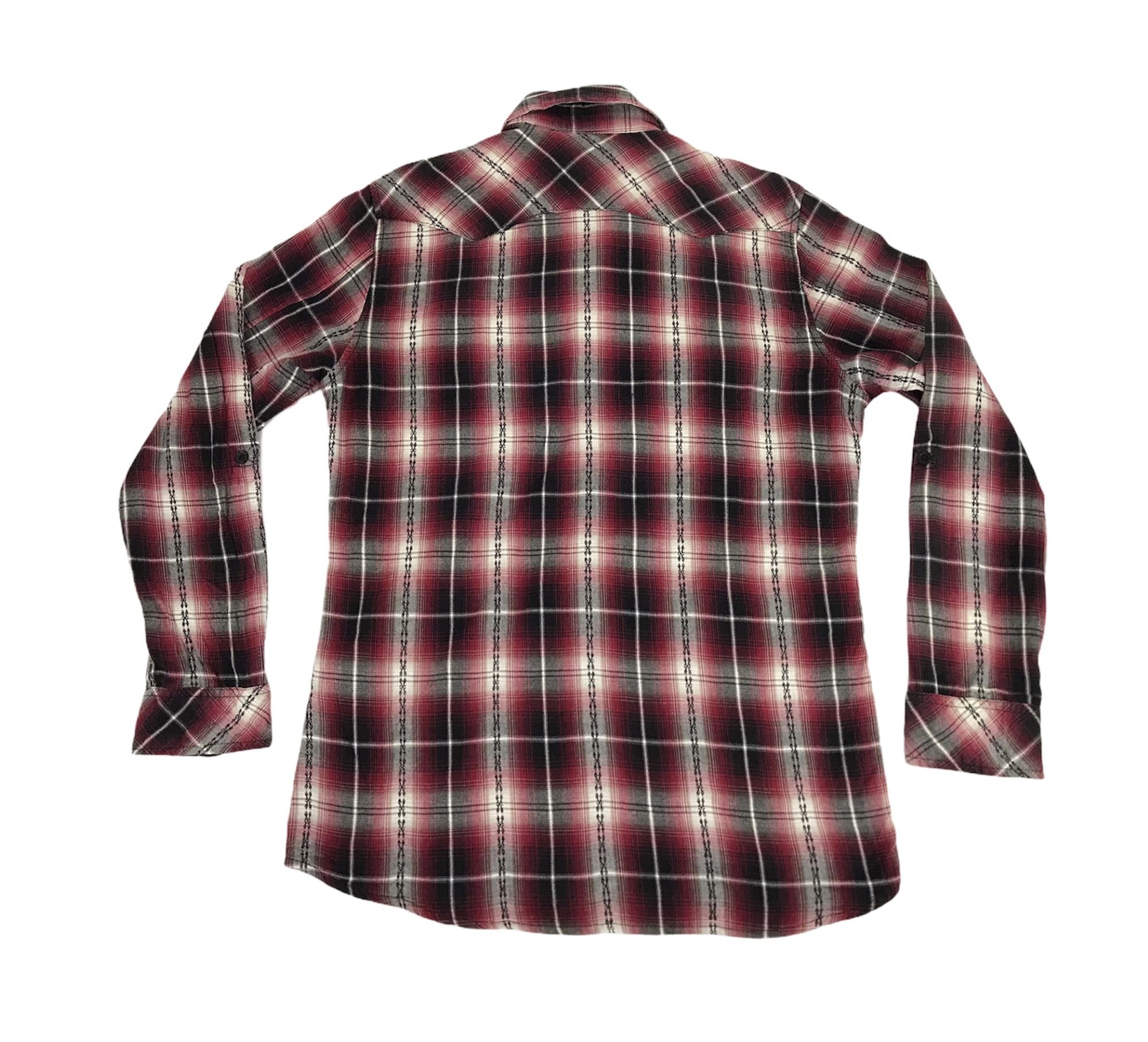 Flannel Sorridere Snap Button Shadow Plaid Checked Flannel Shirt Size US S / EU 44-46 / 1 - 2 Thumbnail