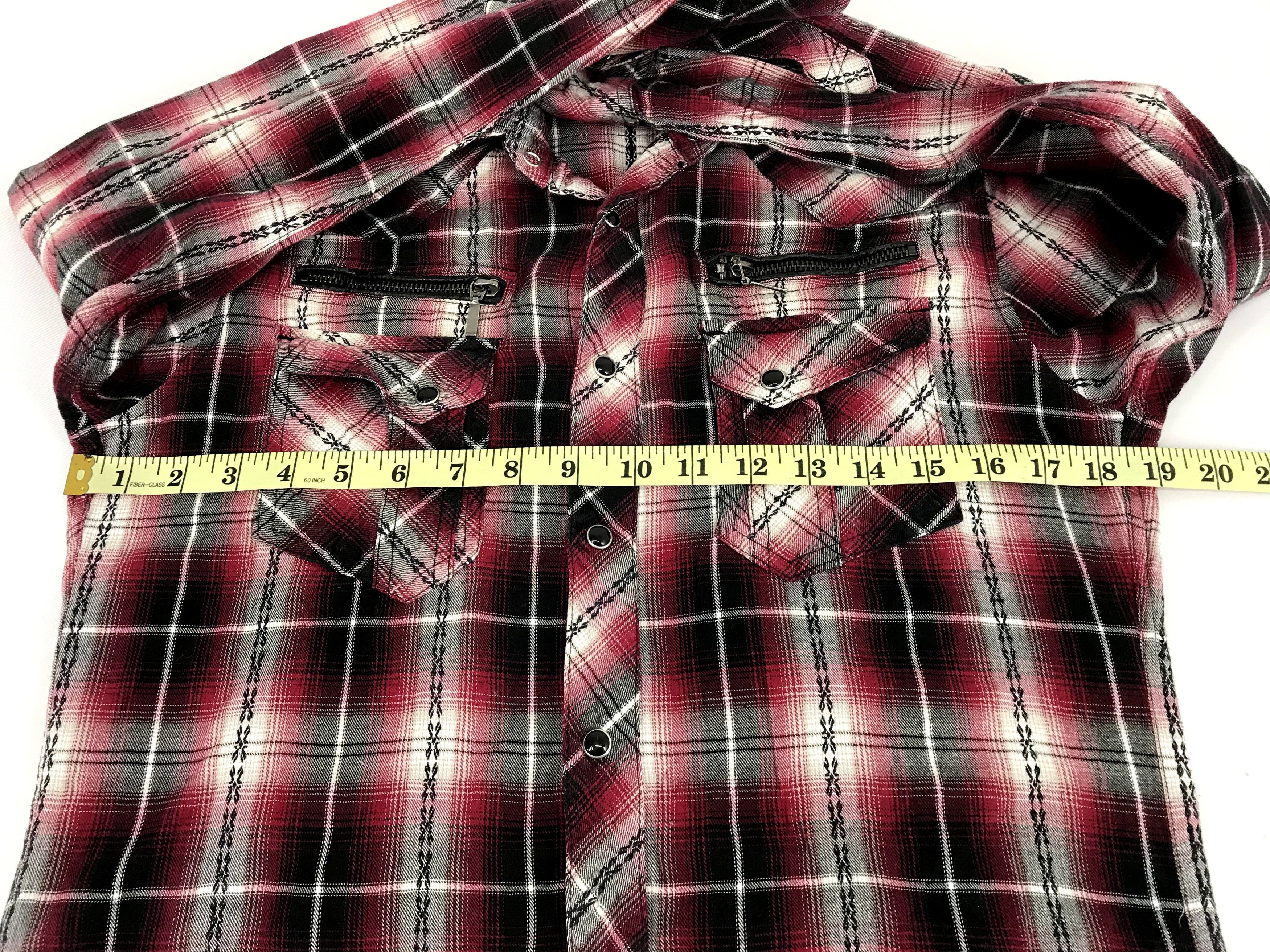 Flannel Sorridere Snap Button Shadow Plaid Checked Flannel Shirt Size US S / EU 44-46 / 1 - 11 Thumbnail
