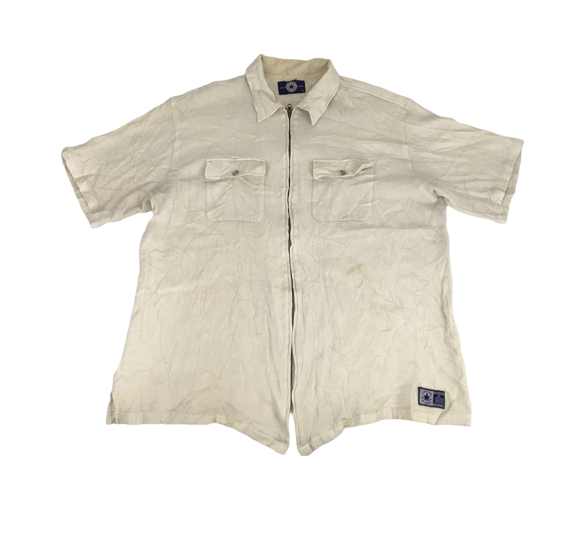 Converse Vintage Converse Zipper Flannel Casual Shirt Double Pockets Size US XL / EU 56 / 4 - 1 Thumbnail