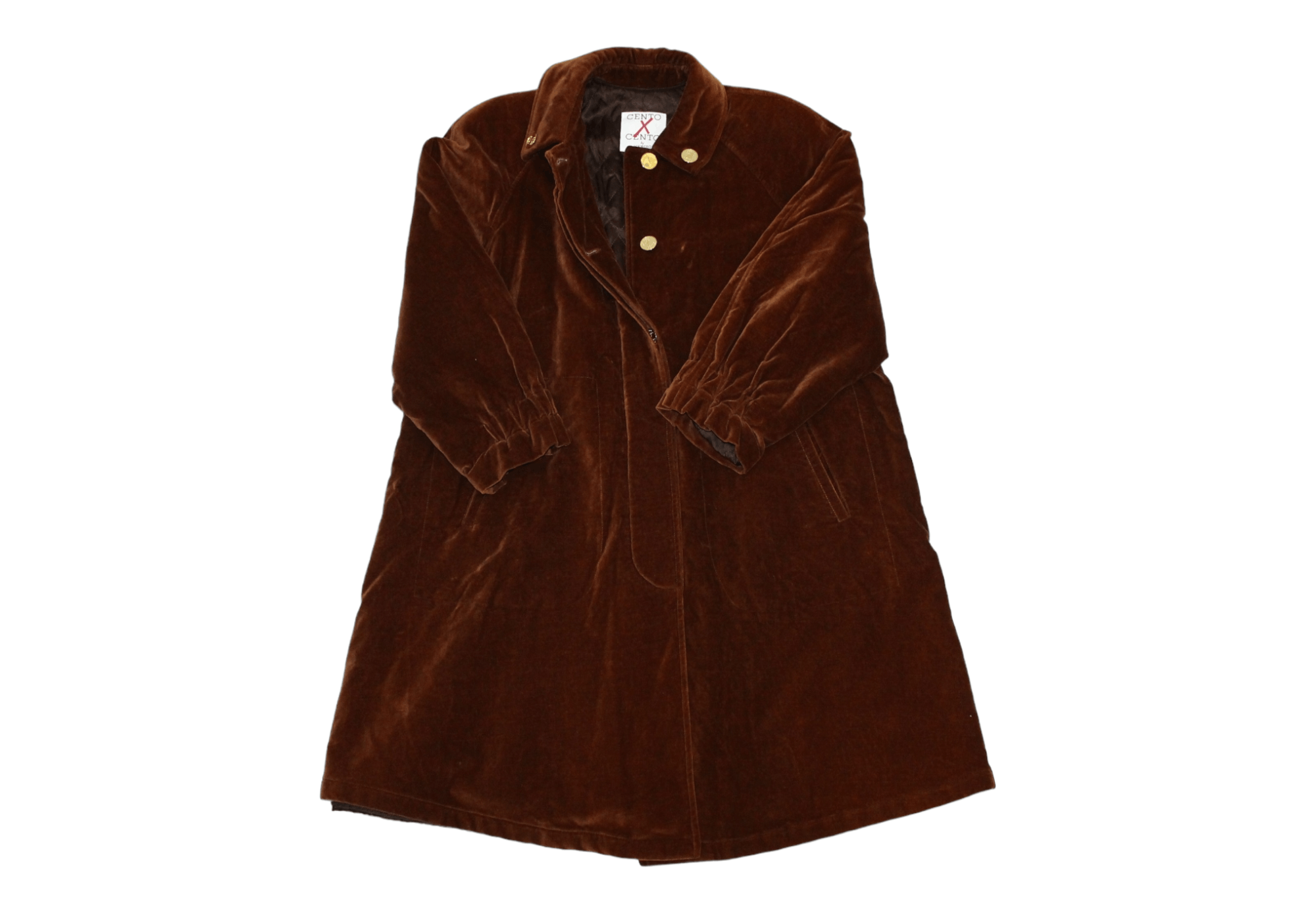 Iceberg Cento x Cento by Iceberg Velour Padded Overcoat Size M / US 6-8 / IT 42-44 - 1 Thumbnail