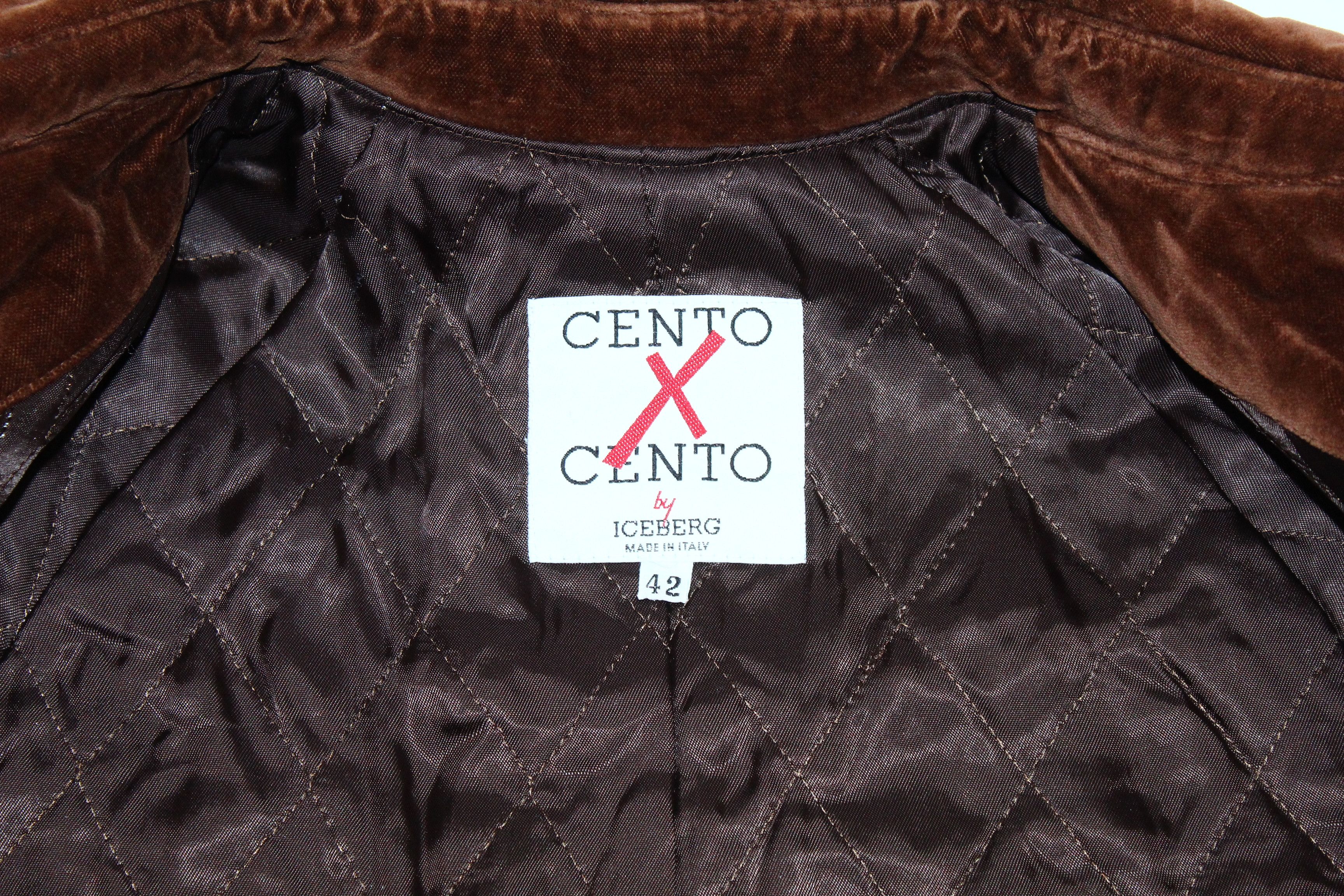 Iceberg Cento x Cento by Iceberg Velour Padded Overcoat Size M / US 6-8 / IT 42-44 - 2 Thumbnail