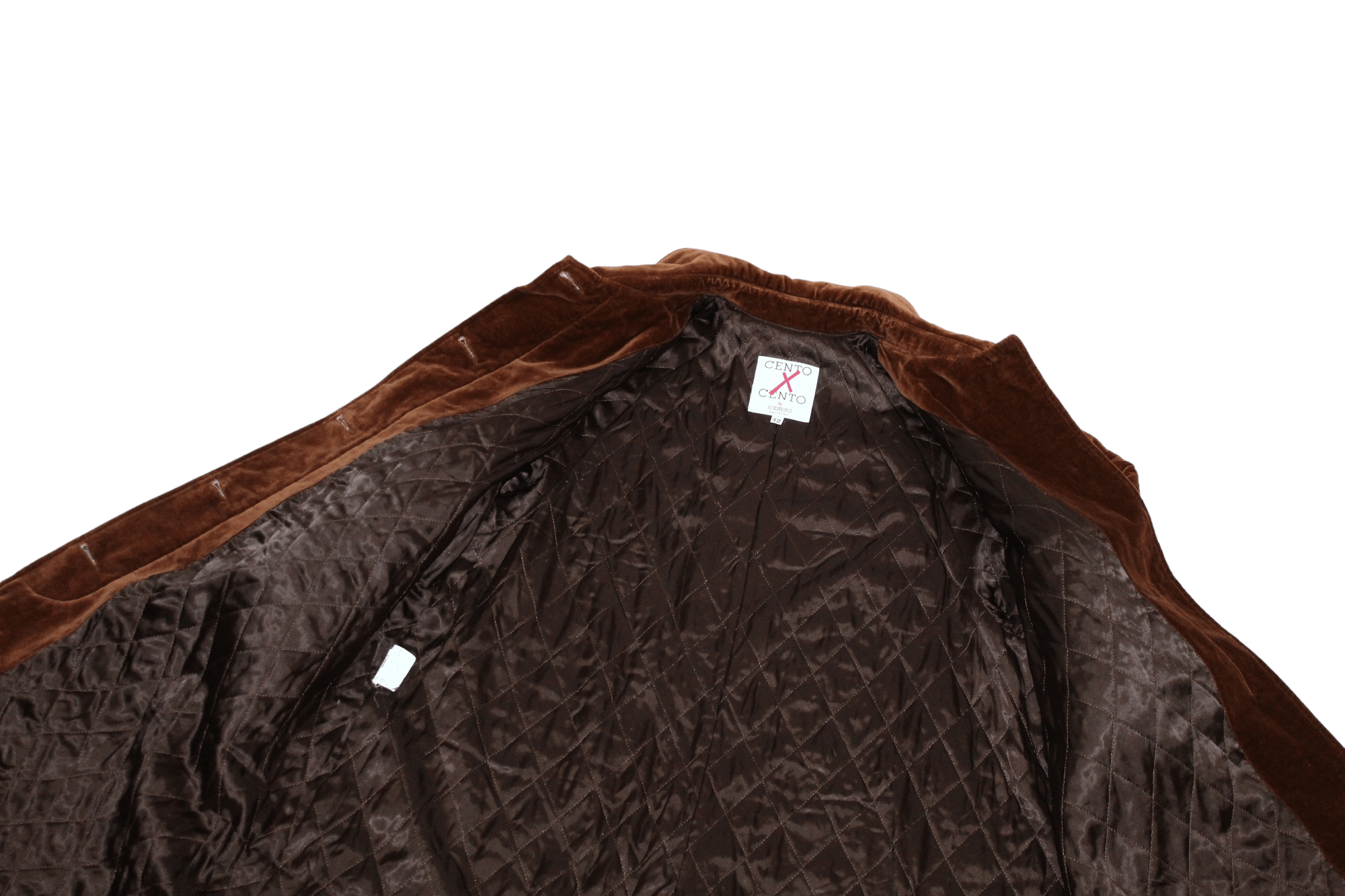 Iceberg Cento x Cento by Iceberg Velour Padded Overcoat Size M / US 6-8 / IT 42-44 - 10 Thumbnail