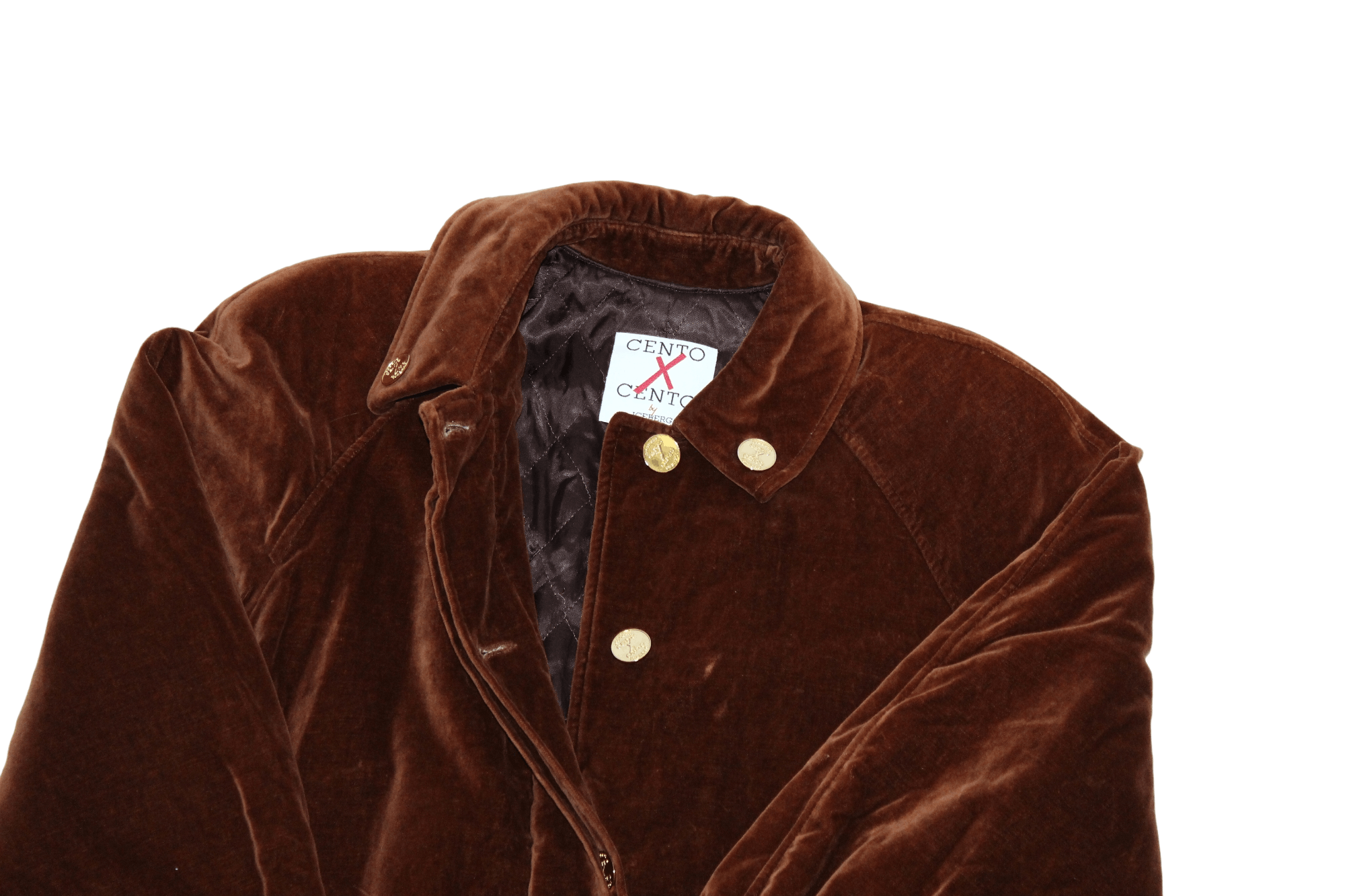 Iceberg Cento x Cento by Iceberg Velour Padded Overcoat Size M / US 6-8 / IT 42-44 - 8 Thumbnail