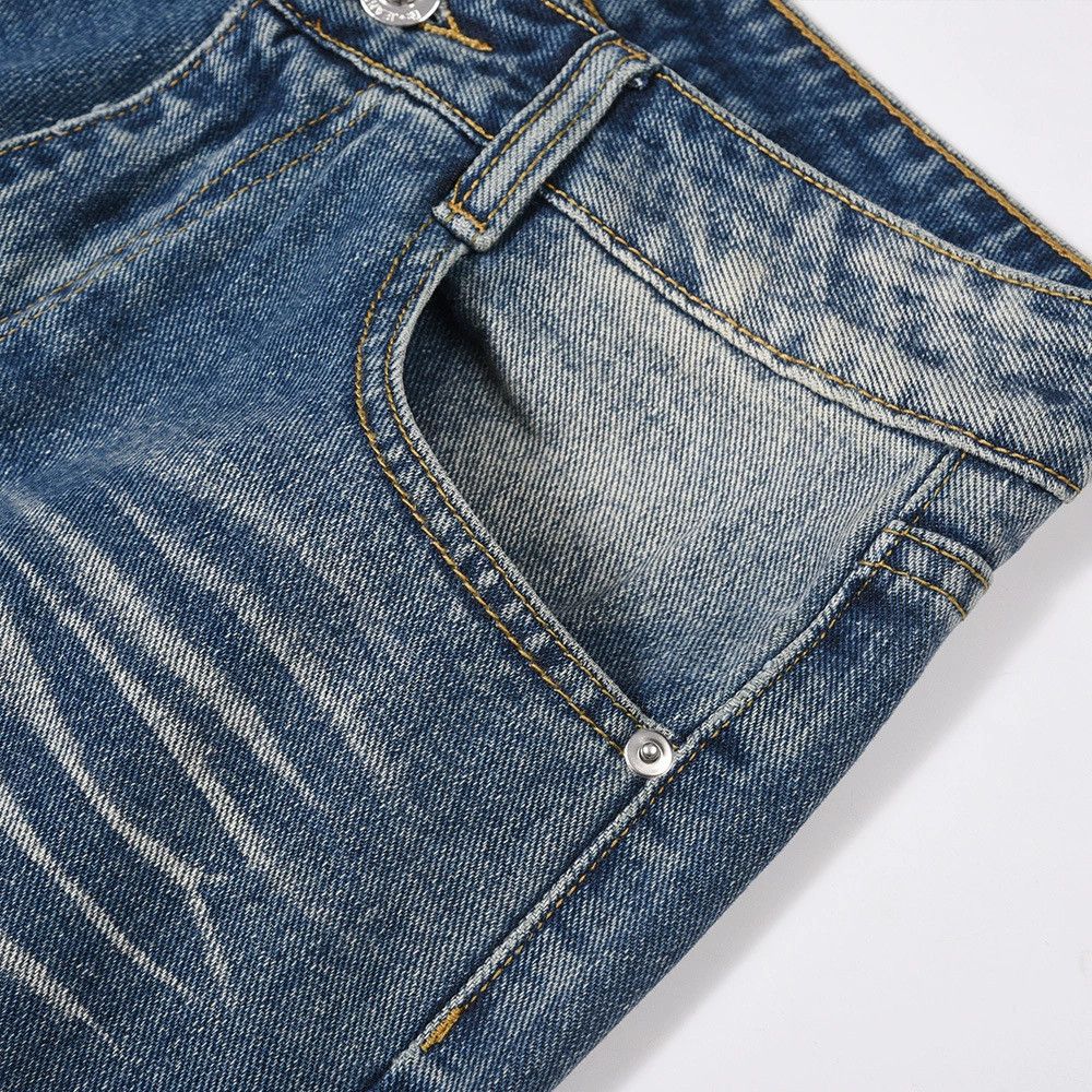 distressed faded washed baggy jeans