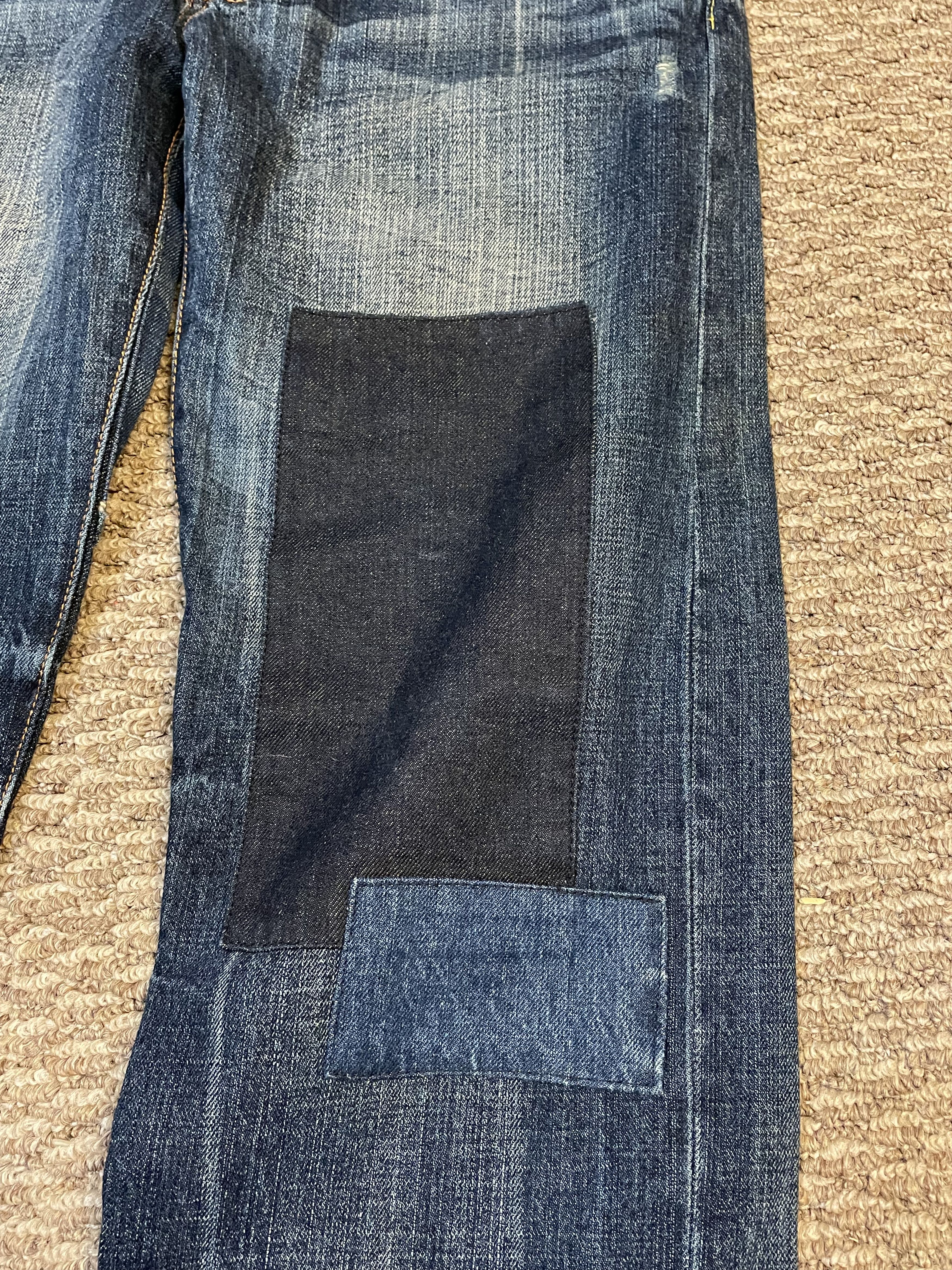 Vintage Vintage Yoropiko Gold Label Denim Patchwork Size US 34 / EU 50 - 7 Thumbnail