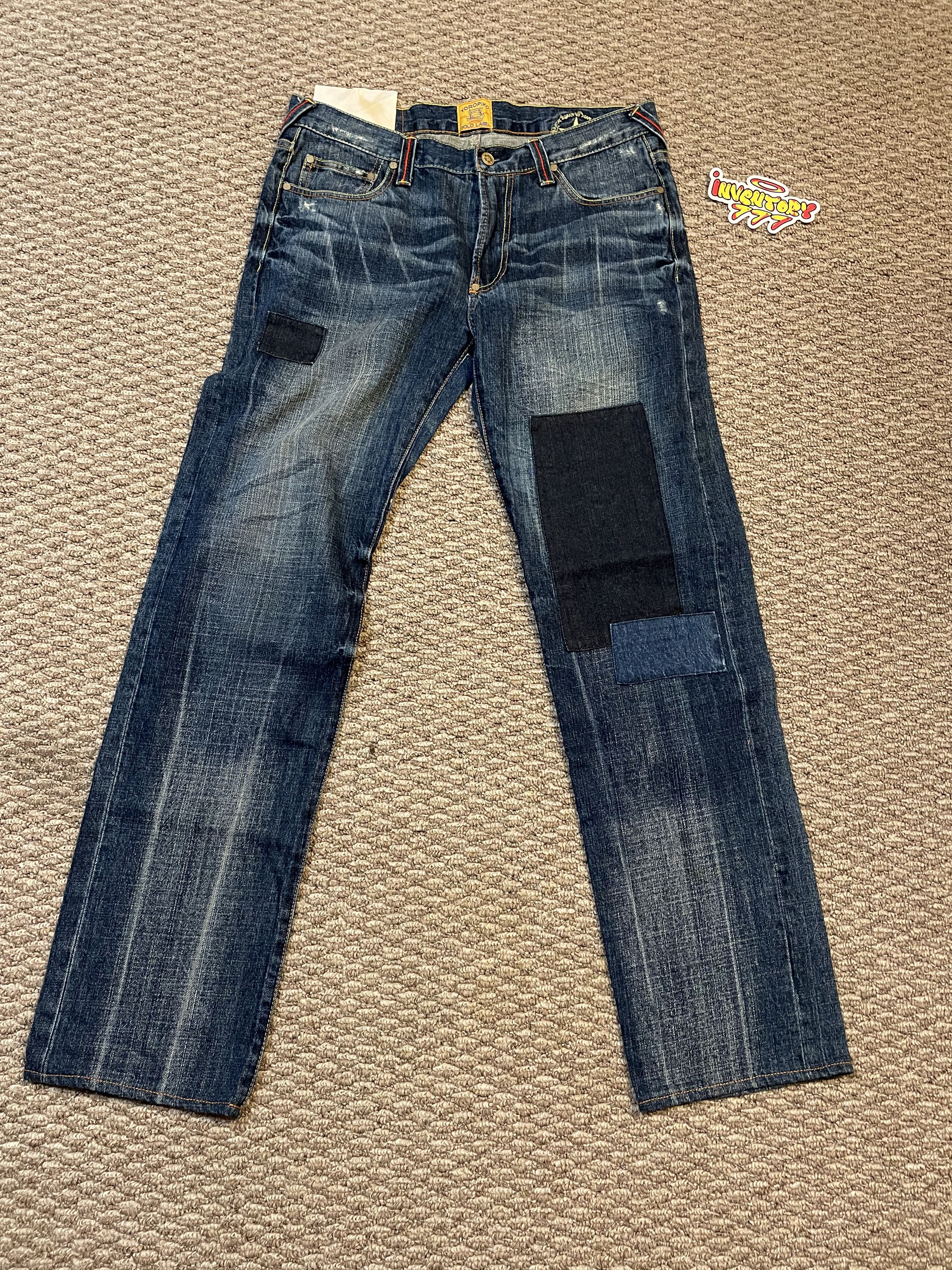 Vintage Vintage Yoropiko Gold Label Denim Patchwork Size US 34 / EU 50 - 1 Thumbnail