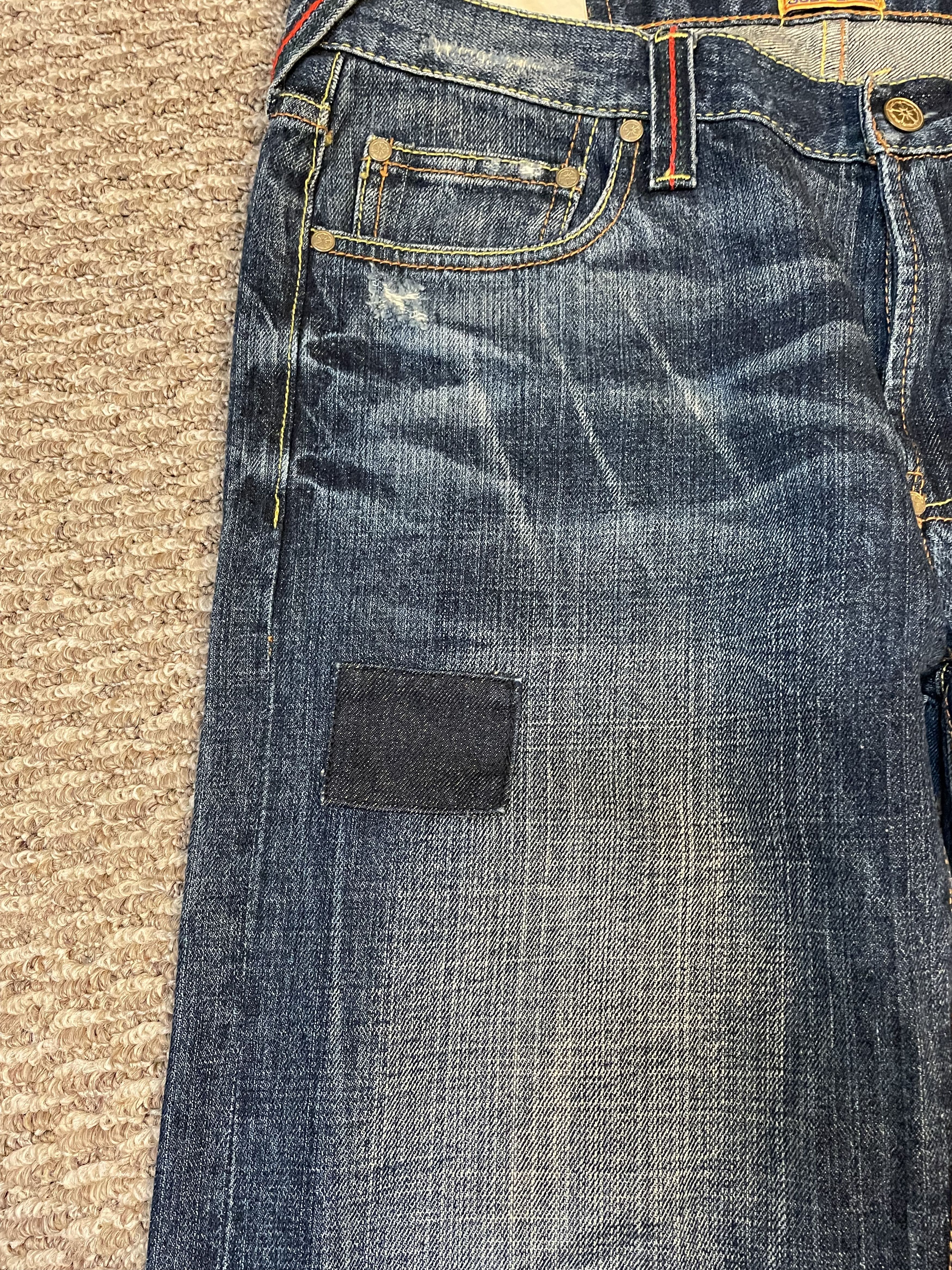 Vintage Vintage Yoropiko Gold Label Denim Patchwork Size US 34 / EU 50 - 6 Thumbnail