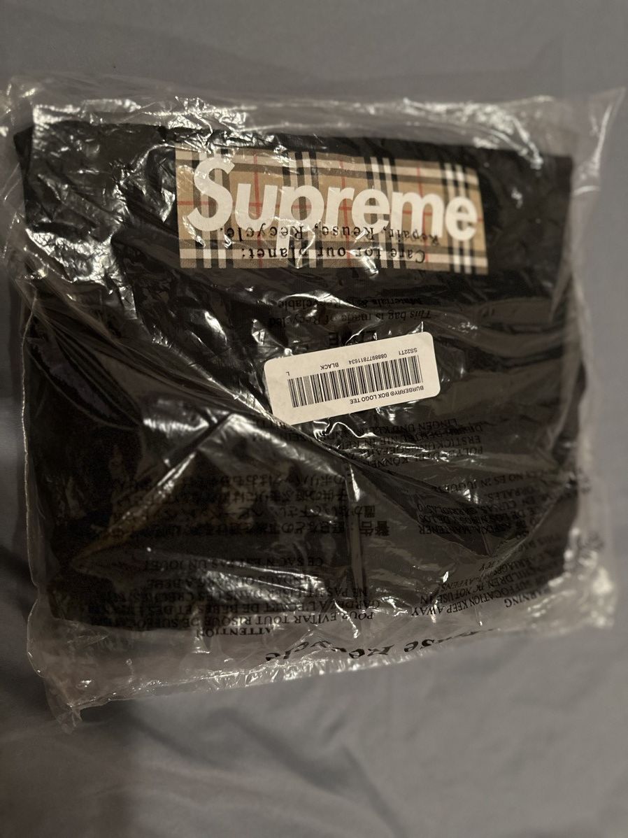Supreme Burberry Box Logo Tee | Grailed
