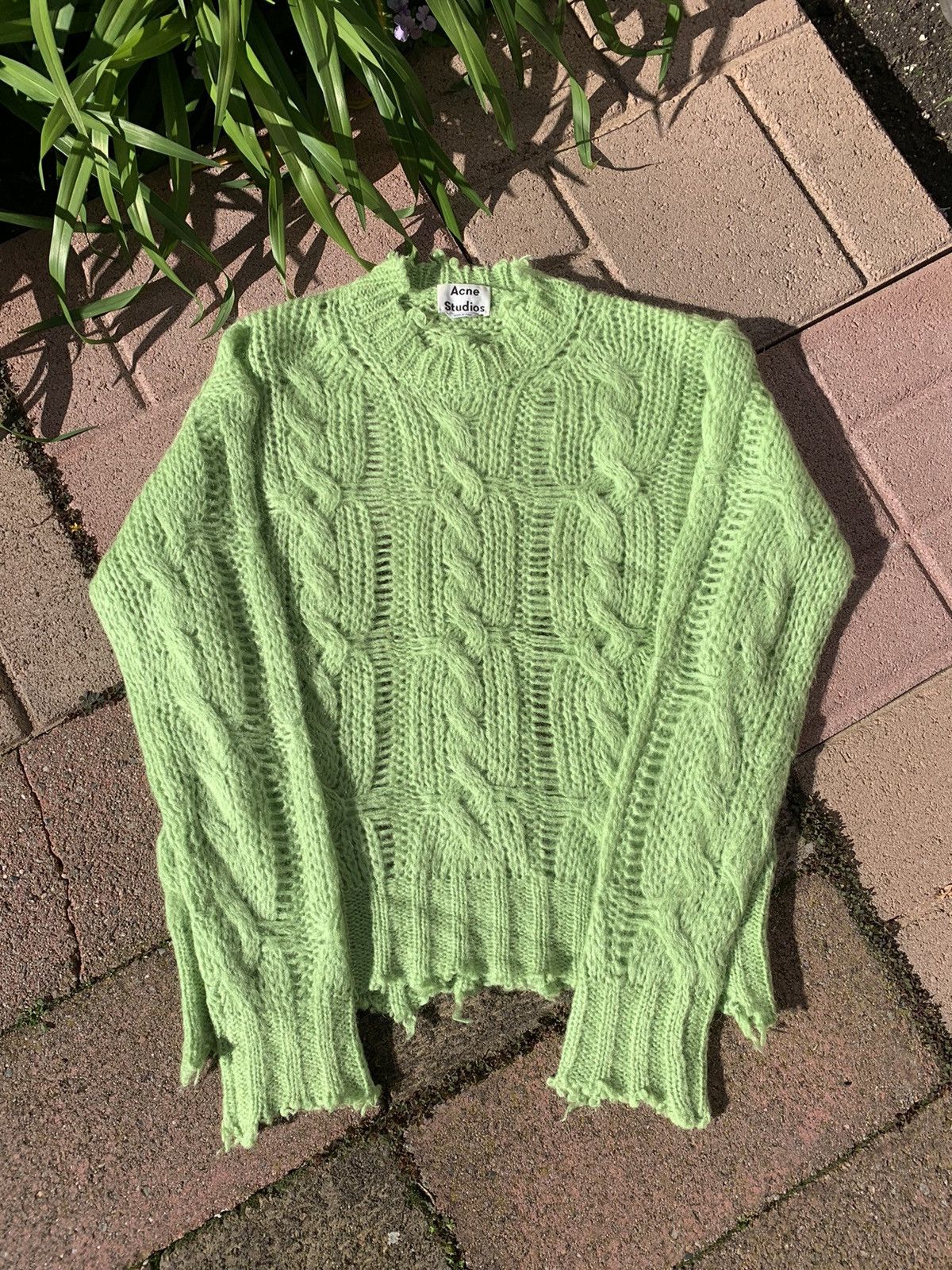 RARE GRAIL acne studios raw edge knit sweater