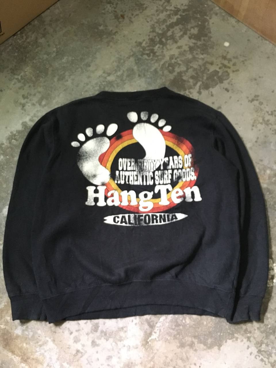Hang Ten × Japanese Brand × Vintage Vintage Hang Ten Big Logo Sweatshirt Size US M / EU 48-50 / 2 - 1 Thumbnail