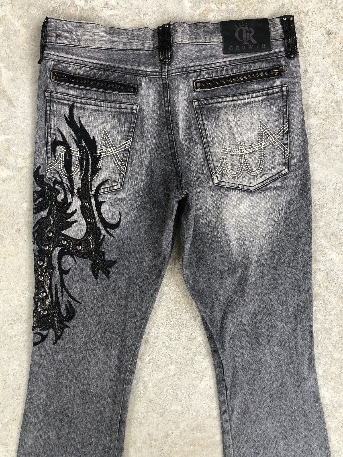 In The Attic In the attic Flared Jeans Distressed Jeans Embroidered Size US 33 - 8 Thumbnail