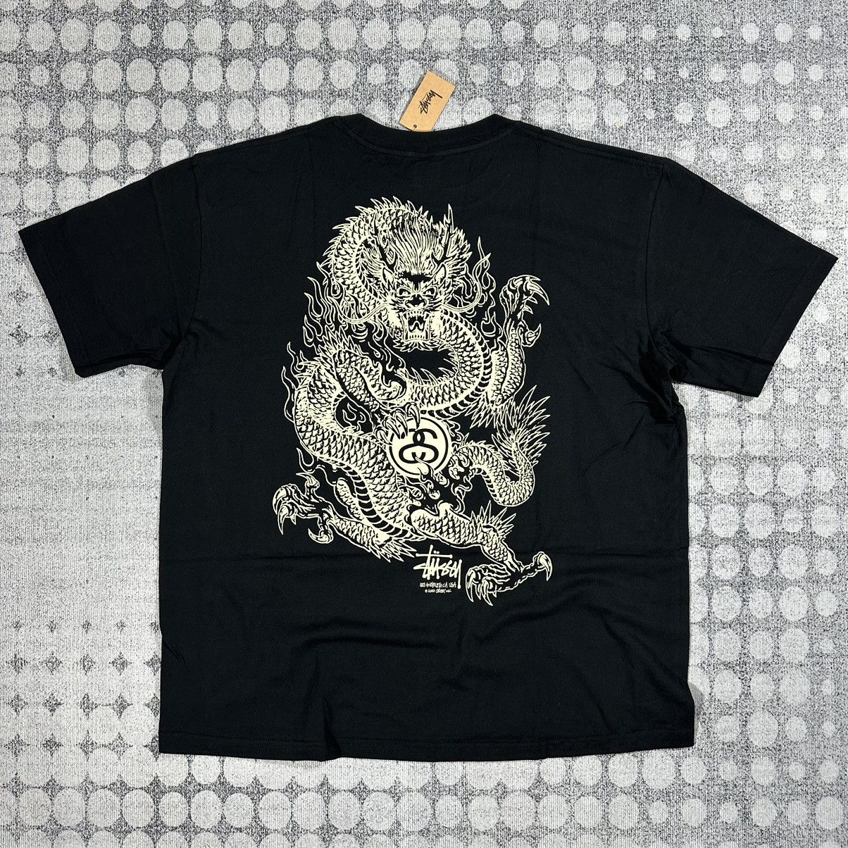 Rare Stussy DRAGON TEE - BLACK 'M'