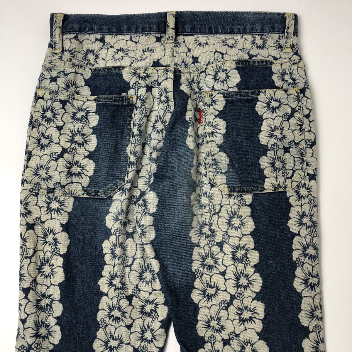 Hysteric Glamour 90s Hysteric Hibiscus Floral Patern Denim Pants Size US 29 - 5 Thumbnail